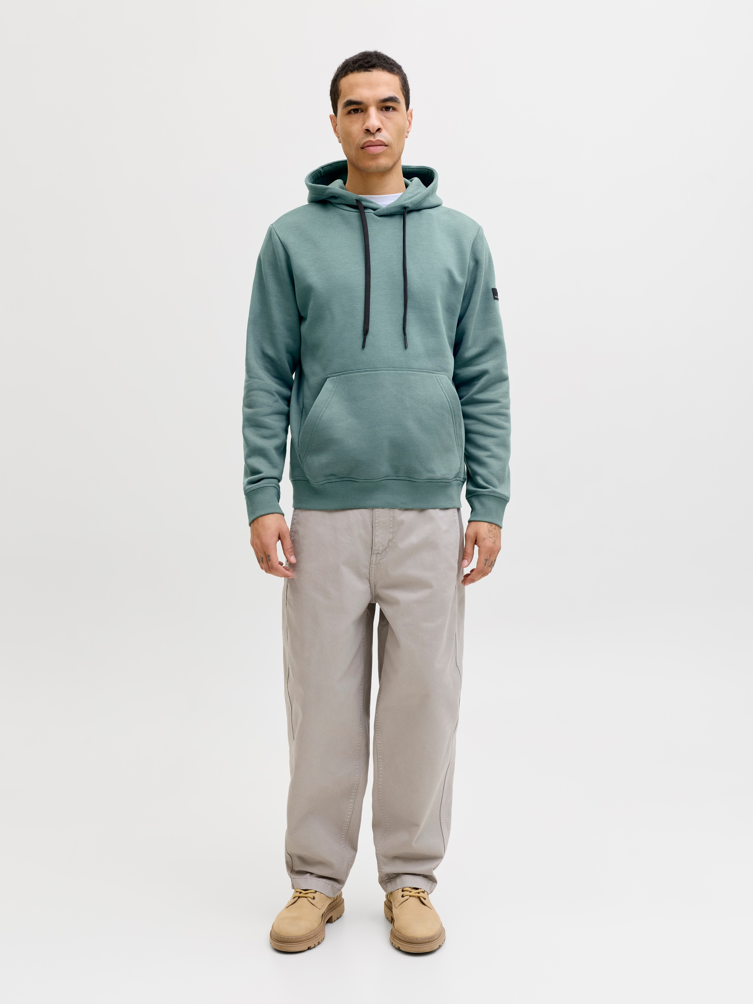 Jack & Jones Kapuzensweatshirt »JCOFUSION SWEAT BADGE HOOD«
