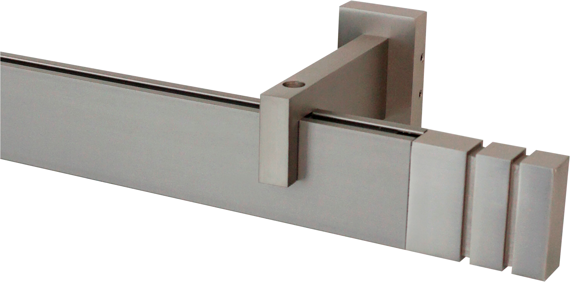 GARESA Gardinenstange »FLAT«, 1 läufig-läufig, Wunschmaßlänge, Rechteckprofil, Wandmontage, perfekter Lauf, modern, verlängerbar