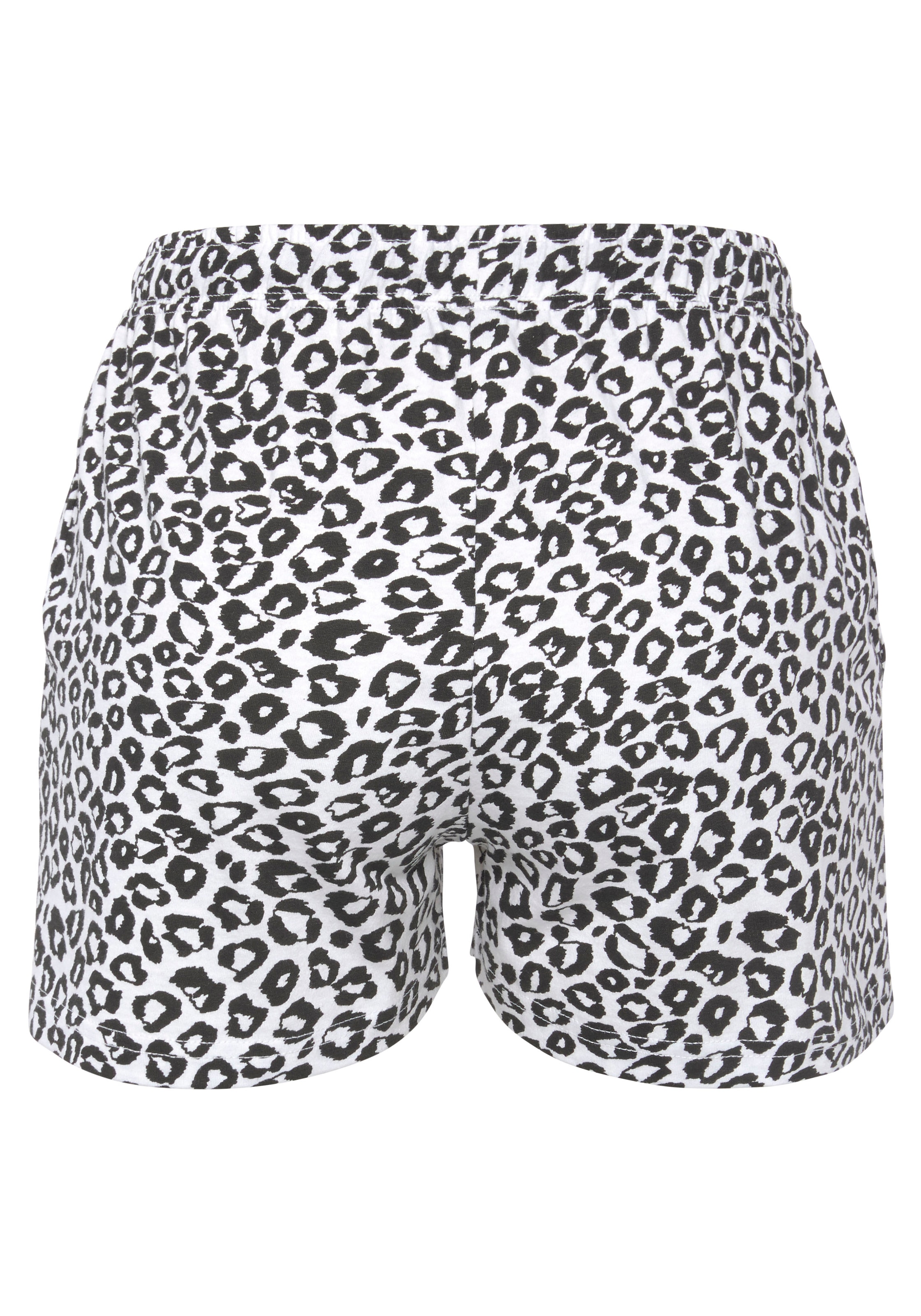 Vivance Dreams Pyjamashorts, mit Schwarz-Weiß-Druck