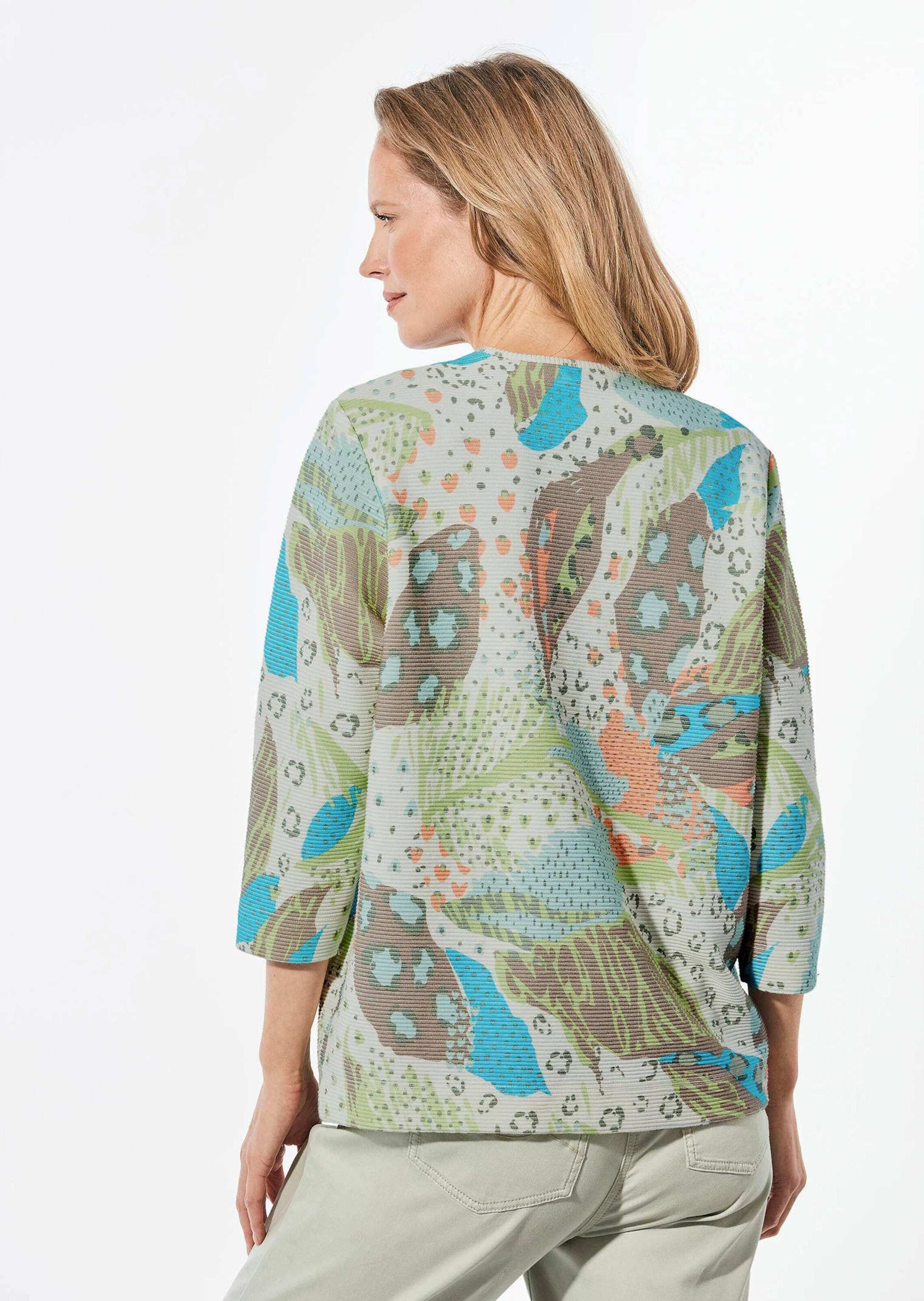 GOLDNER Print-Shirt »Sweatshirt Sweatshirt mit 3/4-Ärmeln«