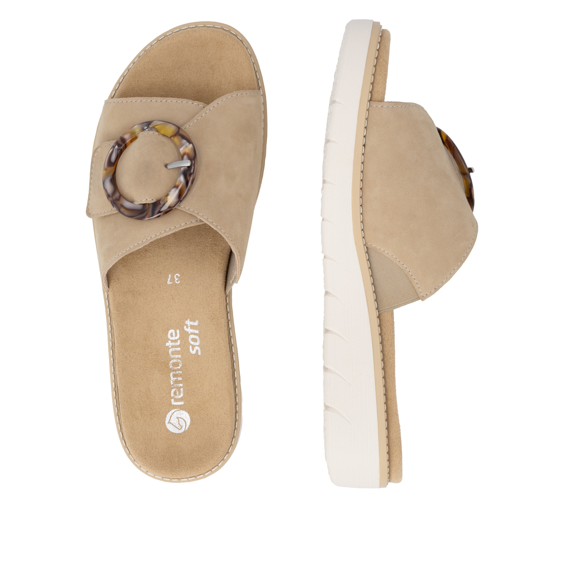 Remonte Pantolette  Sommerschuh, Hausschuh mit praktischem Klettverschluss