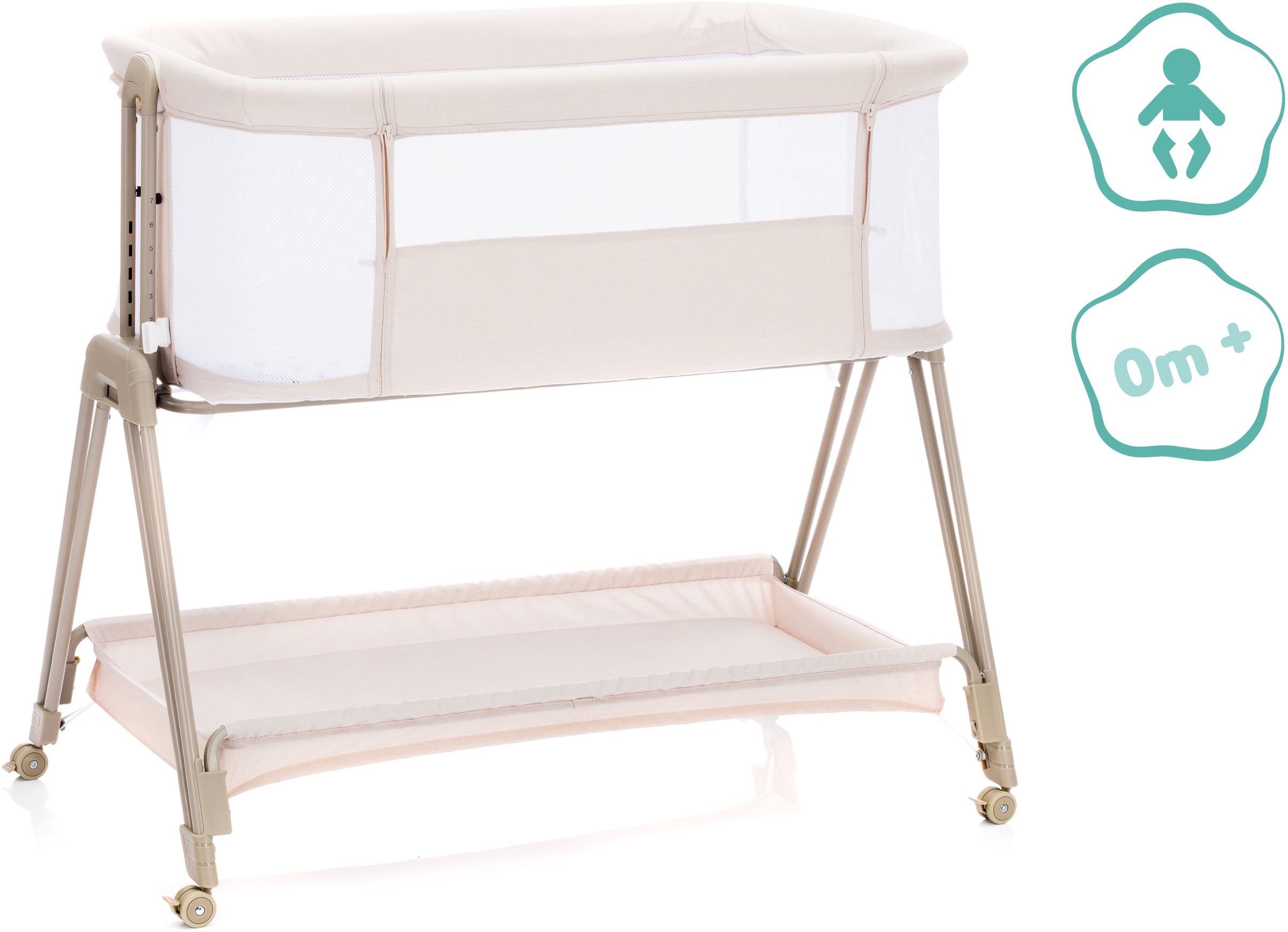 Fillikid Beistellbett »Dream, creme«, mit Matratze