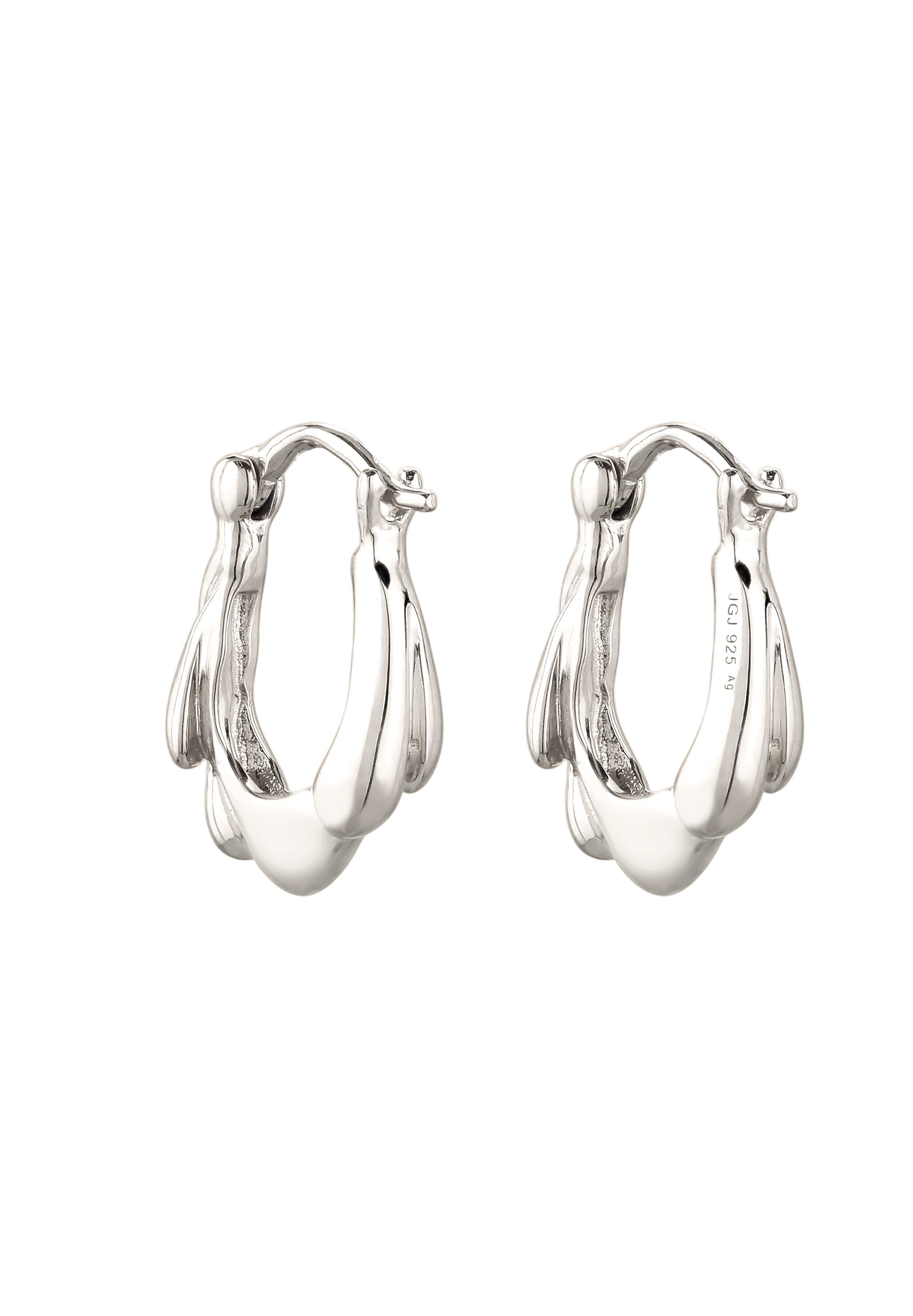 Elli Paar Creolen »Ohrringe Creolen Melted 925 Sterling Silber«