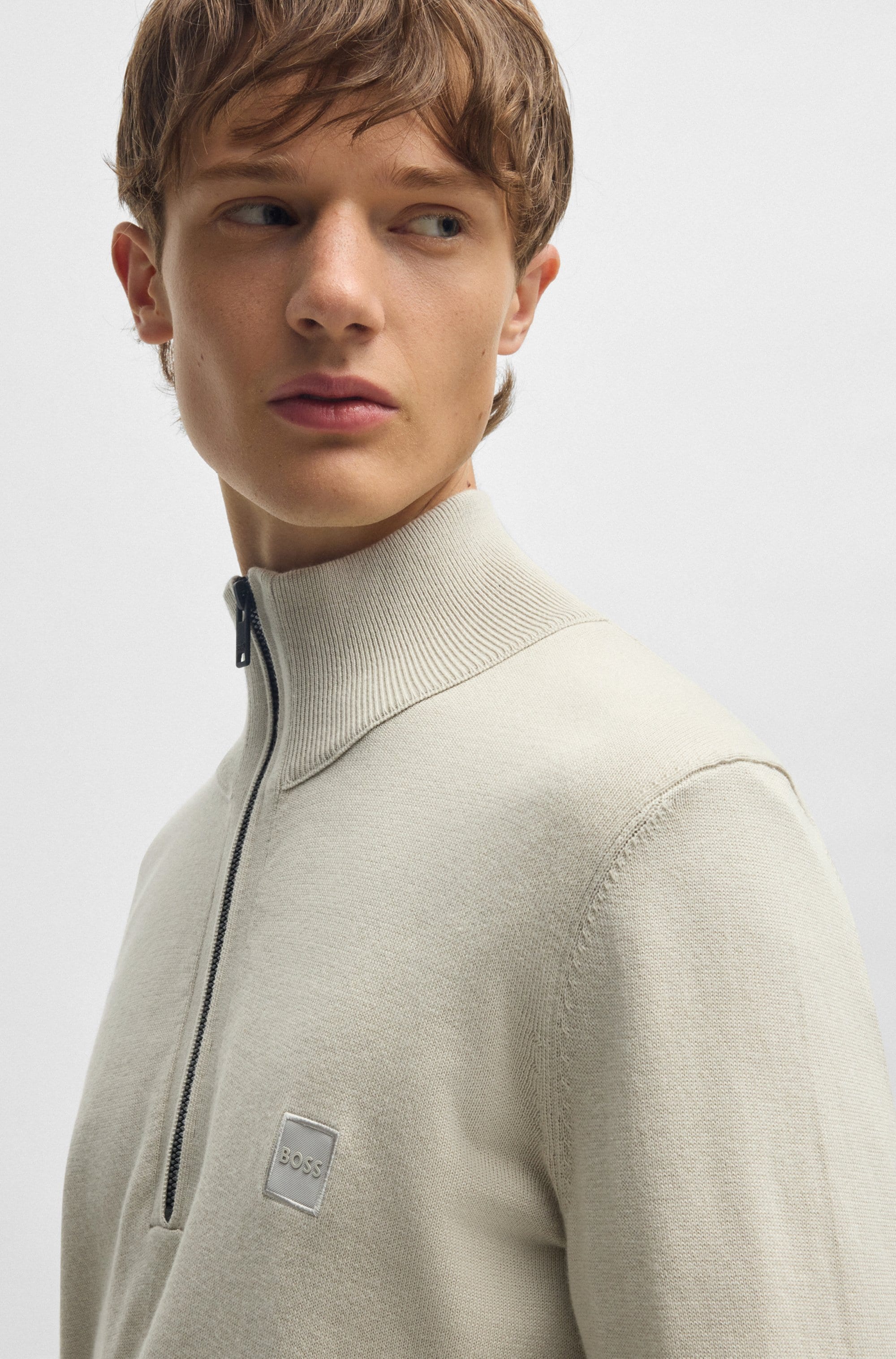 BOSS ORANGE Rollkragenpullover »Kanobix«, mit Ton-in-Ton Logo