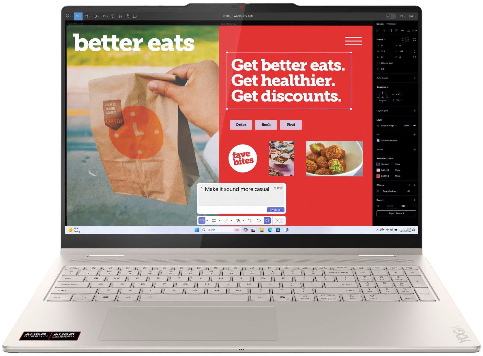 Lenovo Convertible Notebook »Yoga 7 2-in-1 16AKP10«, 40,6 cm, / 16 Zoll, AMD, Ryzen™ AI 7, Radeon 860M, 1000 GB SSD