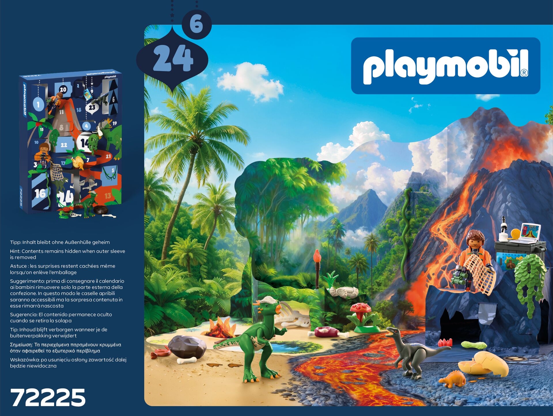 Playmobil® Spielzeug-Adventskalender »Spielbausteine, Dino-Expedition (72225), Dinos« ab 4 Jahren Made in Europe