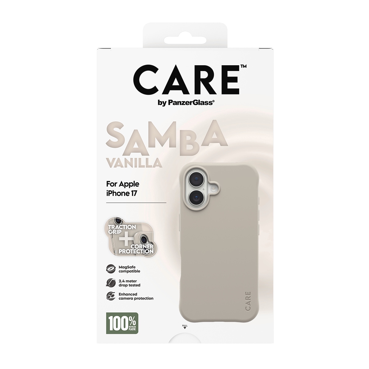 CARE by PanzerGlass Handyhülle »Samba MagSafe Case für Apple iPhone 17« Apple iPhone 17 Backcover, Schutzhülle, Handyschutzhülle, Case, Schutzcase, stoßfest