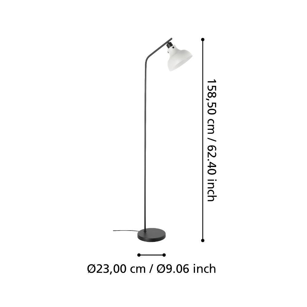 EGLO Stehlampe »MATLOCK«, 1 flammig, Leuchtmittel E27 | ohne Leuchtmittel, Stehlampe, Metall in Schwarz und Grau, Lampe Wohnzimmer, E27 Fassung