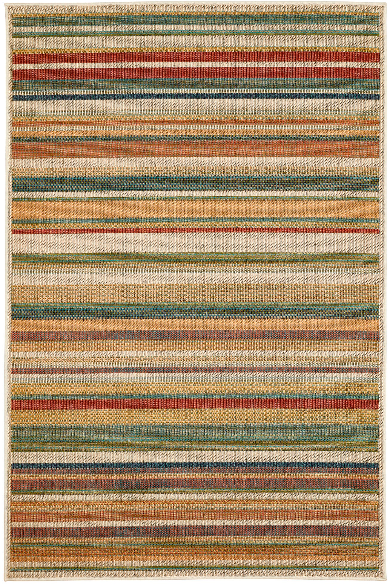 Andiamo Teppich »Sedona Streifen« rechteckig 5 mm Höhe Flachgewebe, gestreift, In- und Outdoor geeignet