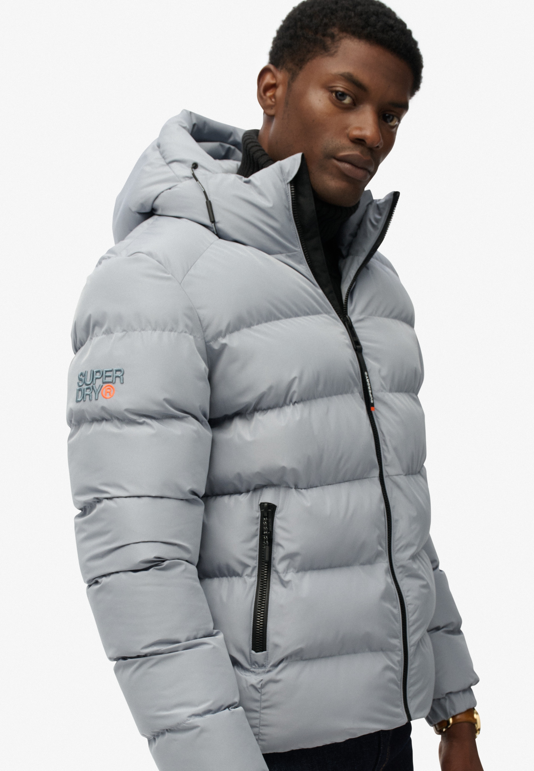 Superdry Steppjacke »HOODED SPORTS PUFFER JACKET«, mit Kapuze