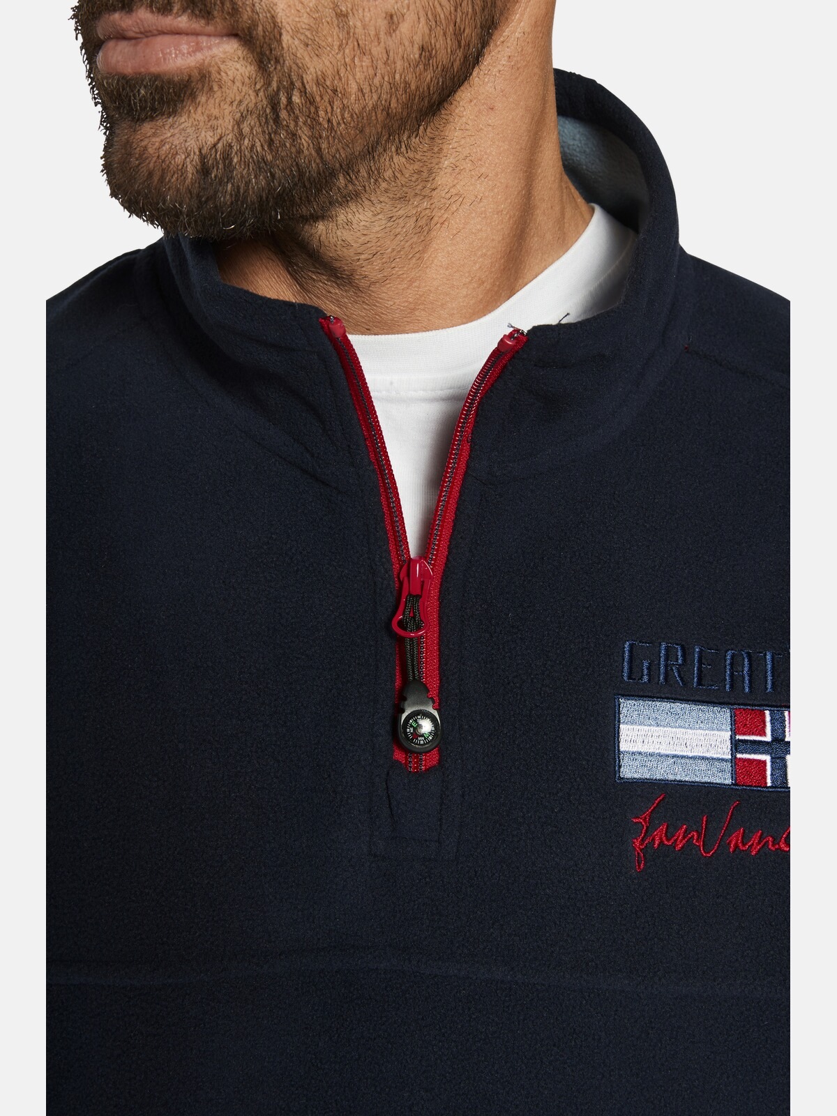 Jan Vanderstorm Fleecepullover »Fleece-Sweatshirt SIETSE«
