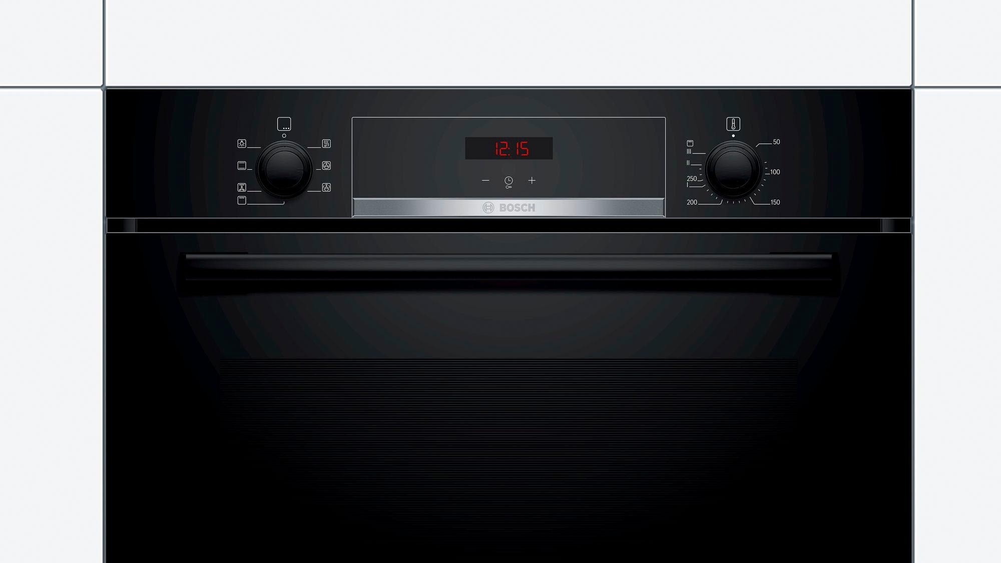 BOSCH Einbaubackofen »HBA533BB1«, 4, HBA533BB1, mit Teleskopauszug nachrüstbar, ecoClean Direct