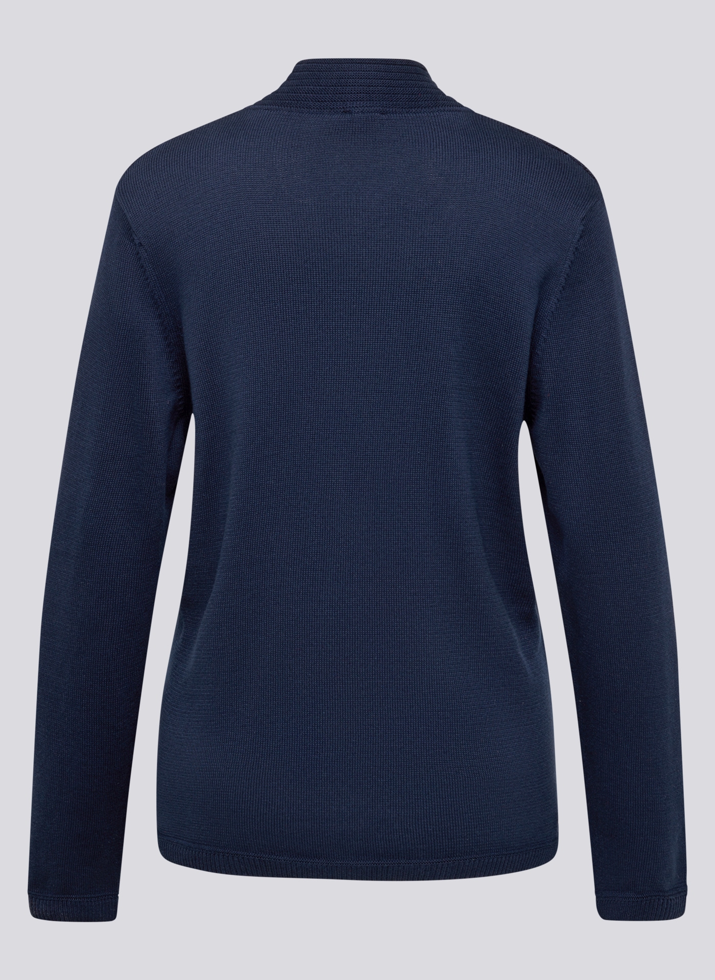 Rabe Strickjacke mit Reißverschluss und Stehkragen