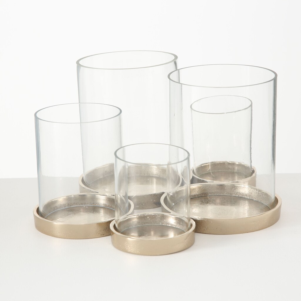 BOLTZE Windlicht »Myra«, aus Glas und Metall