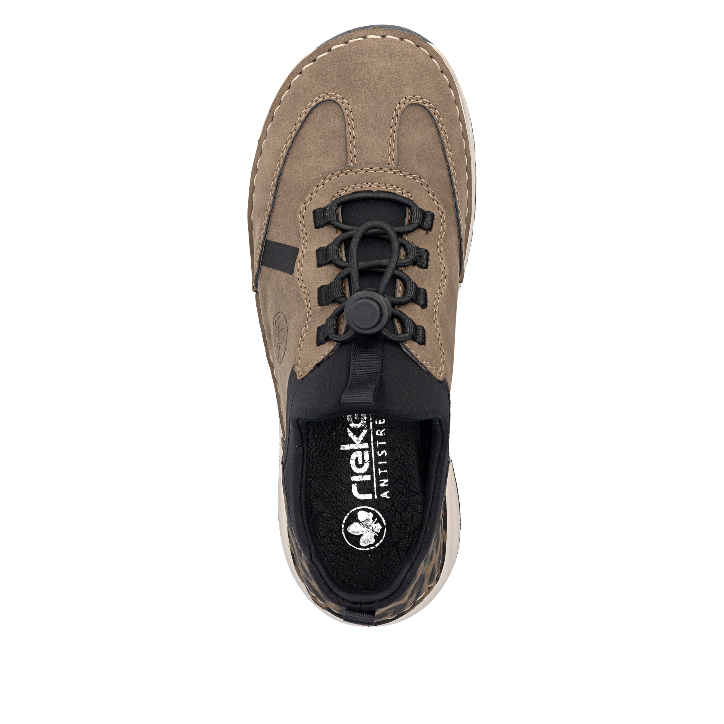 Rieker Slip-On Sneaker  Schlupfschuh, Slipper, Freizeitschuh, Halbschuh mit Leo-Einsatz