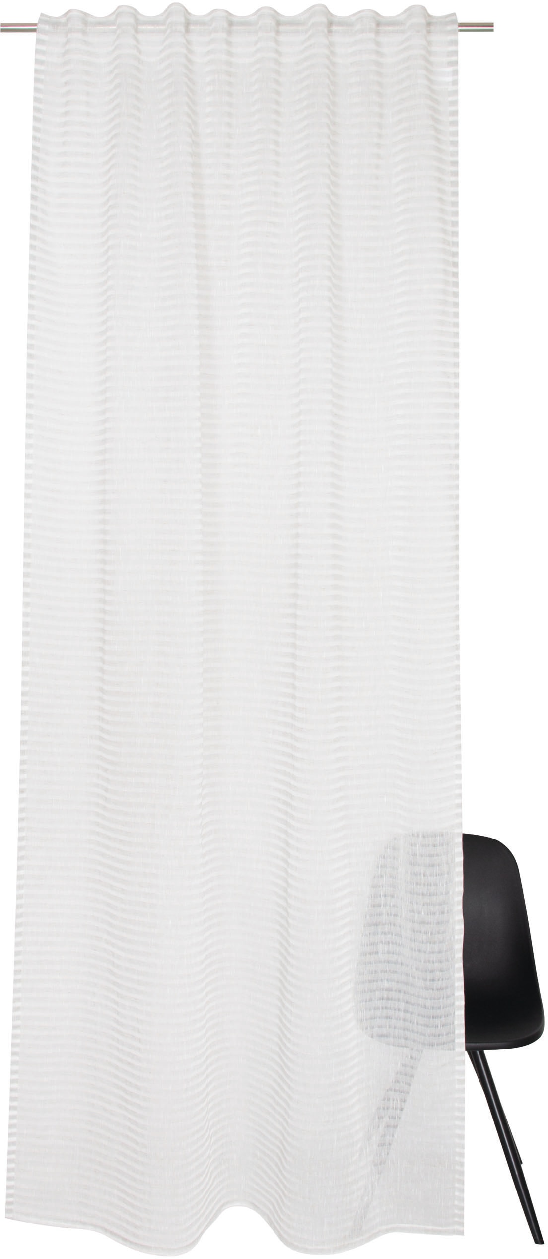 TOM TAILOR HOME Vorhang »Natural Stripe« verdeckte Schlaufen 1 Stk. tlg. transparent