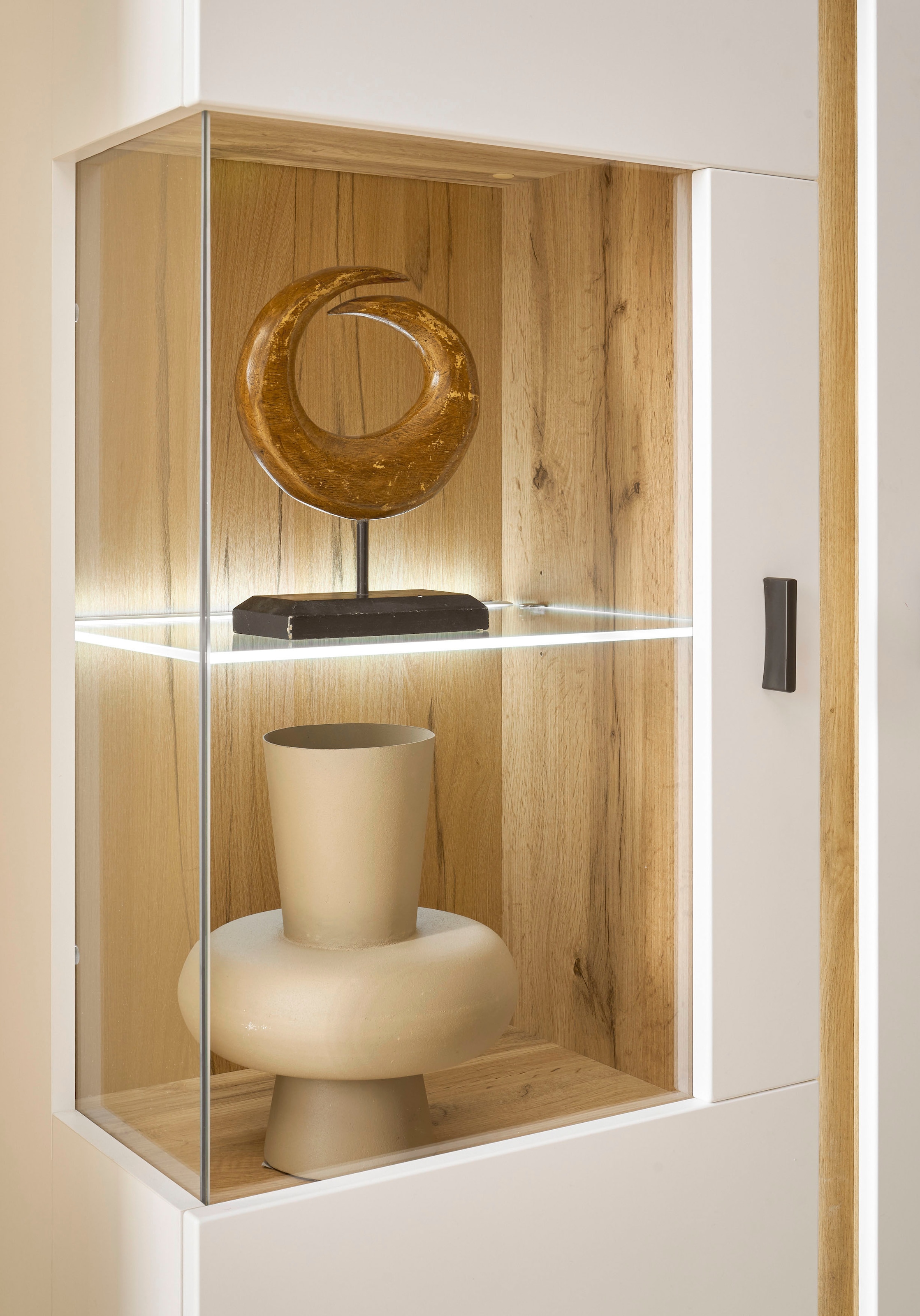 INOSIGN Wohnwand »LONG ISLAND«, (Set, 3 St.), in moderner Trendfarbe,inklusive senkrechter Beleuchtung,Breite 290 cm