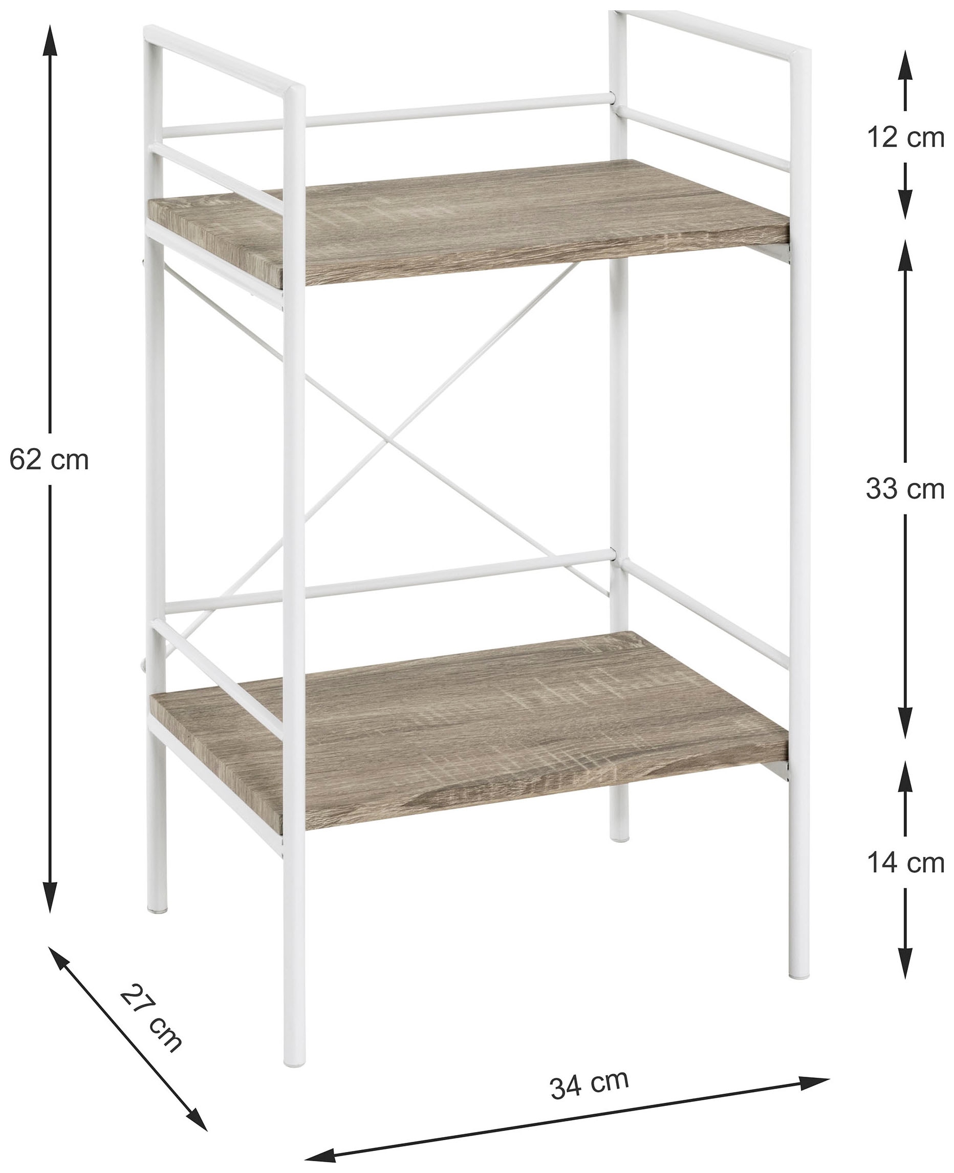 HAKU Ablageelement »Sofatisch, Wohnzimmertisch« rechteckig - aus MDF Braun - B/T/H 34/27/62 cm