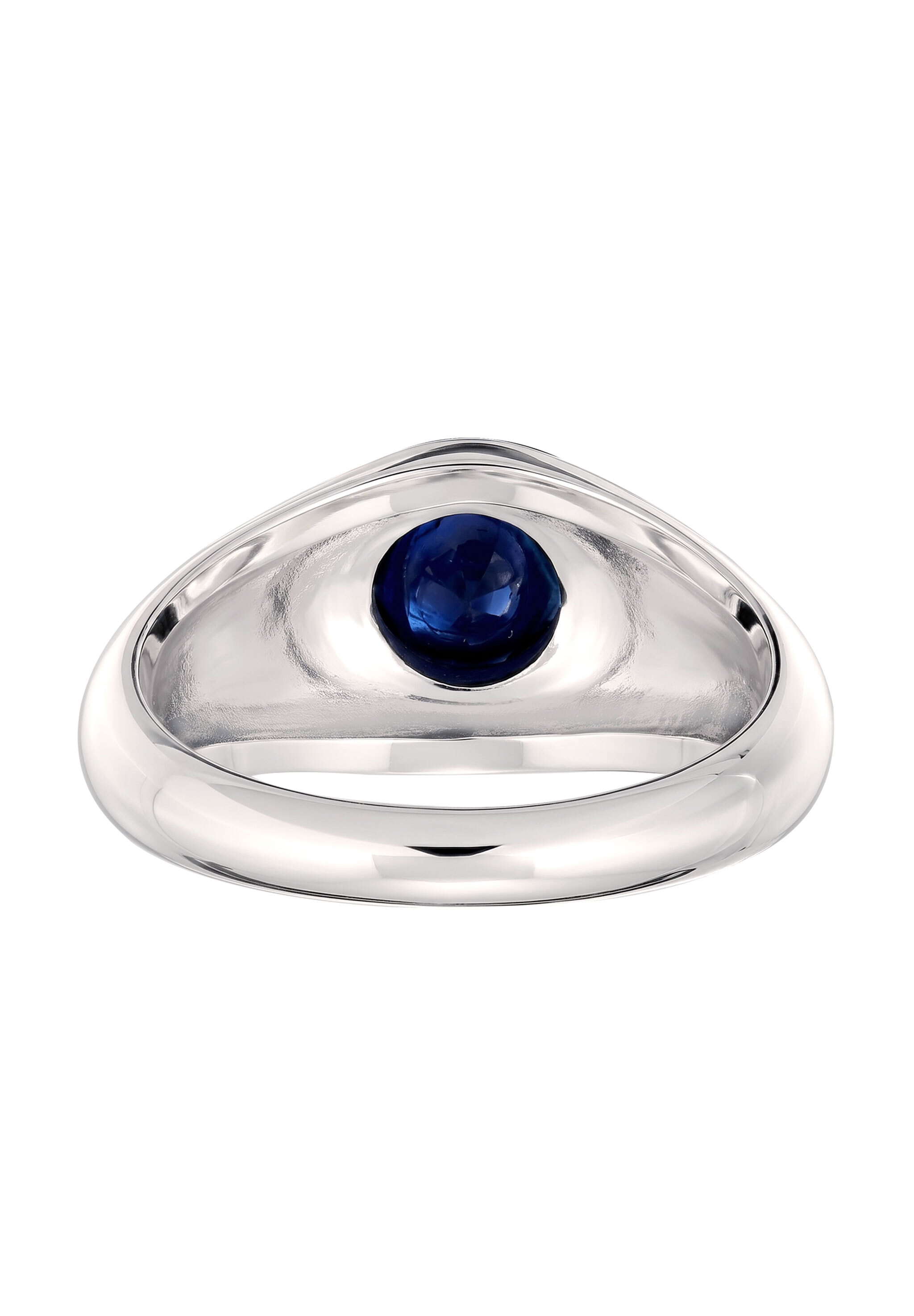 Kuzzoi »Ring Siegelring Synthetischer Saphir Blau 925 Sterling Silber«