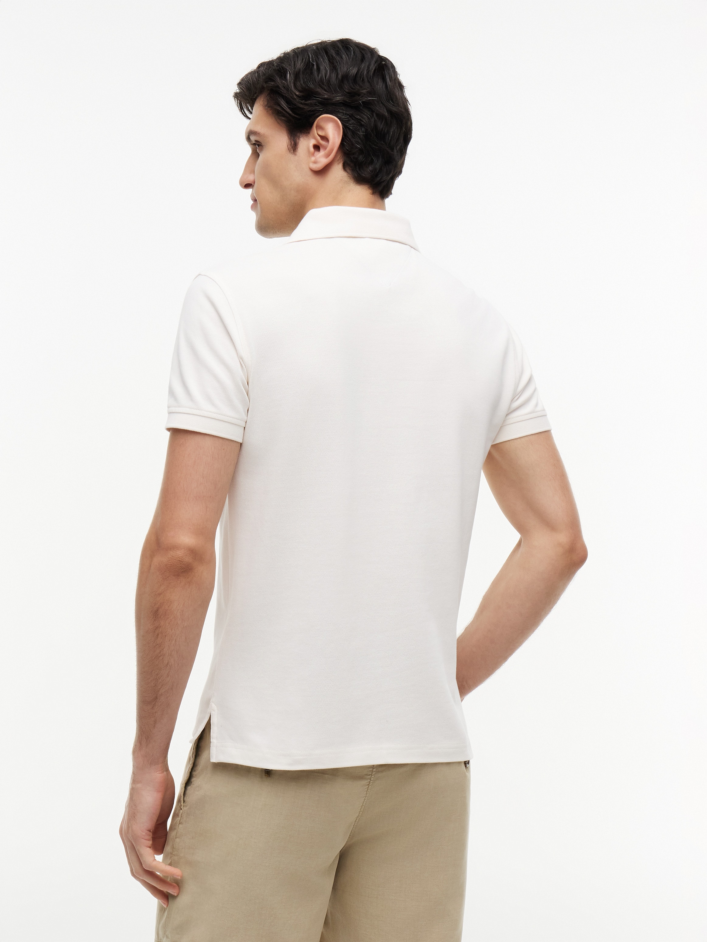 Tommy Hilfiger Poloshirt »1985 SLIM POLO mit Piqué-Struktur und Stickerei« meliert, casual, slim fit, Baumwollmix, Polokragen