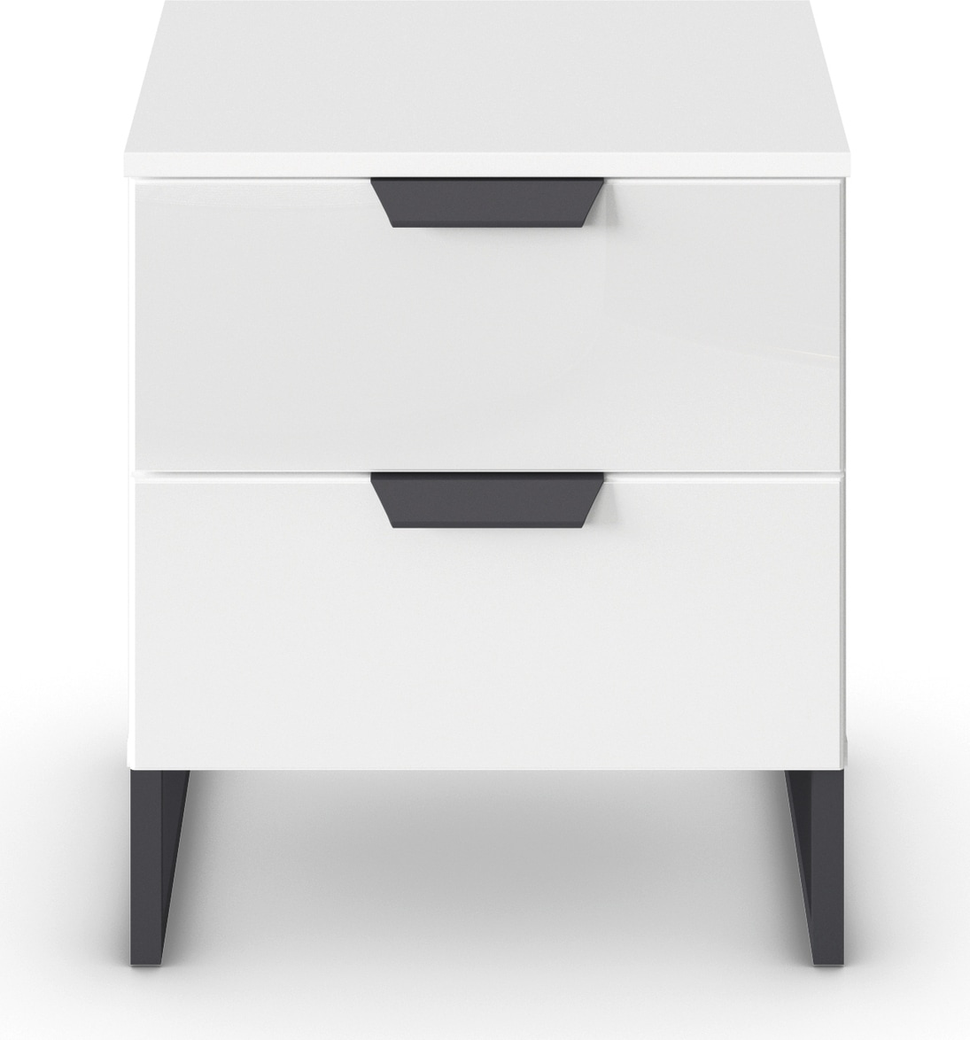 rauch Nachtkommode »Modern by Aditio«, mit Glasfront und Kufenfuß, 2 Schubladen mit Softclose-Funktion
