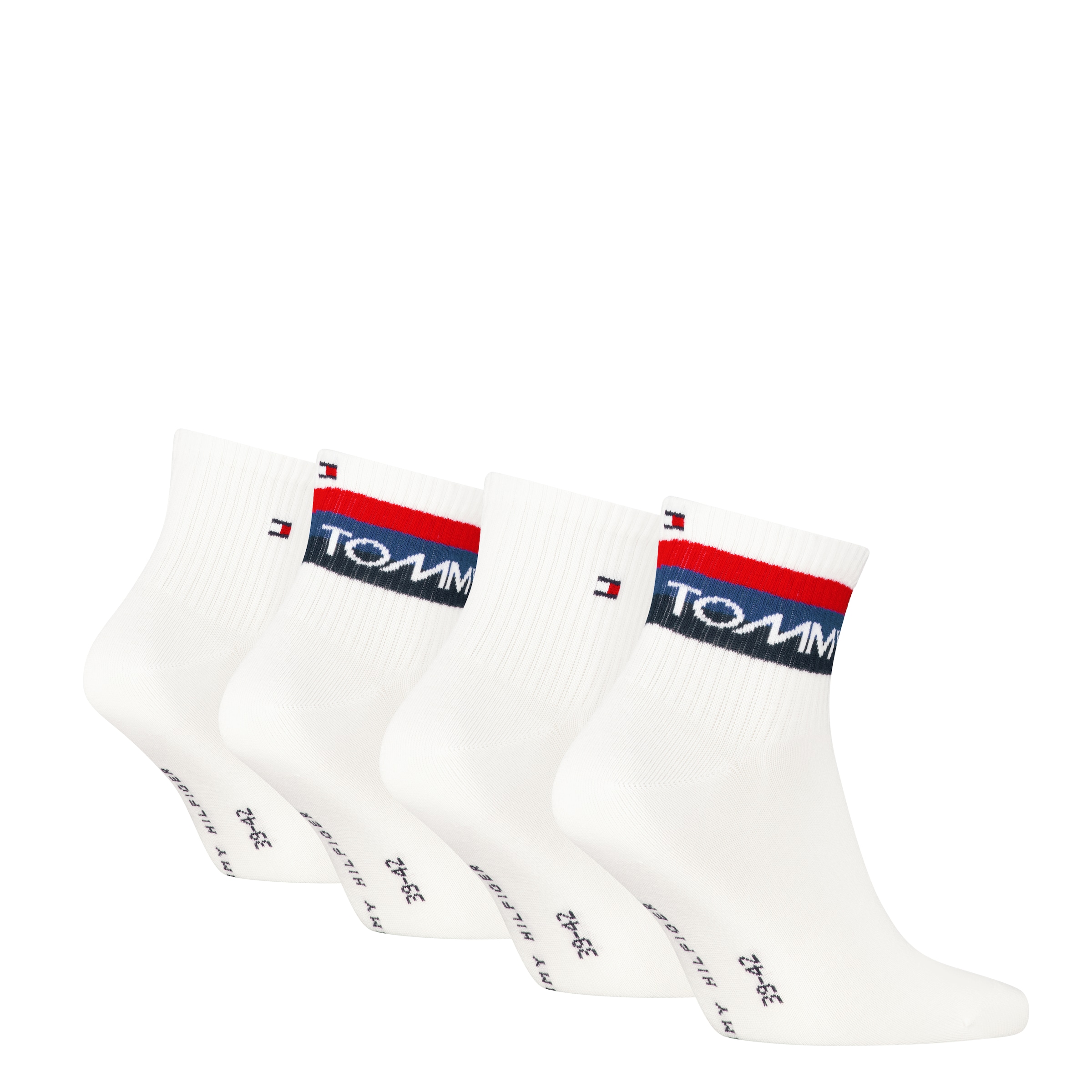 Tommy Hilfiger Kurzsocken »TH MEN QUARTER 4P SPORT TH LOGO ECOM« 4 Paar, 