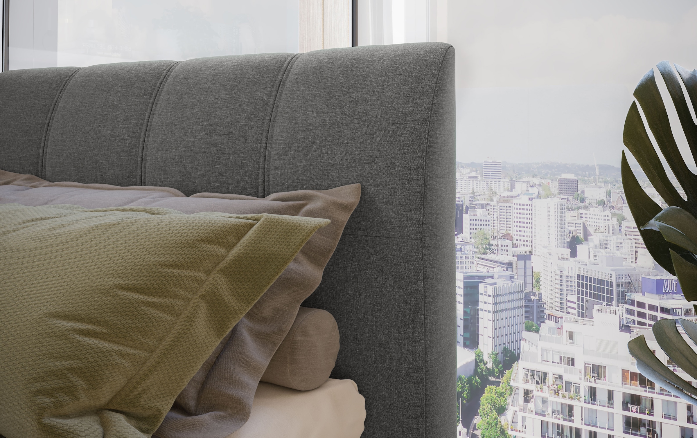 Home affaire Boxspringbett »FINJA mit Bettkasten, inkl. Bonnellfederkern-Matratze H3« besonders komfortable Liegehöhe, mit praktischem Bettkasten