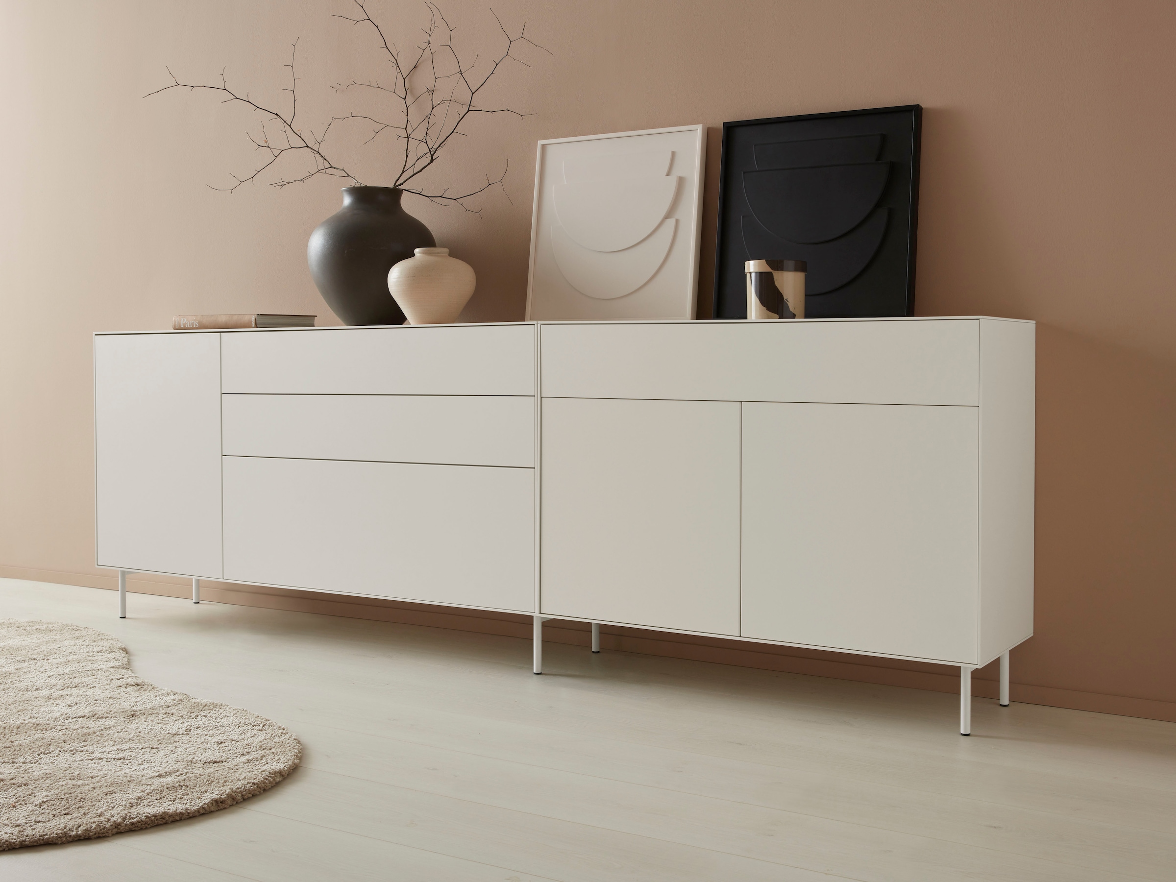 LeGer Home by Lena Gercke Sideboard »Essentials«, Breite: 167cm, MDF lackiert, Push-to-open-Funktion