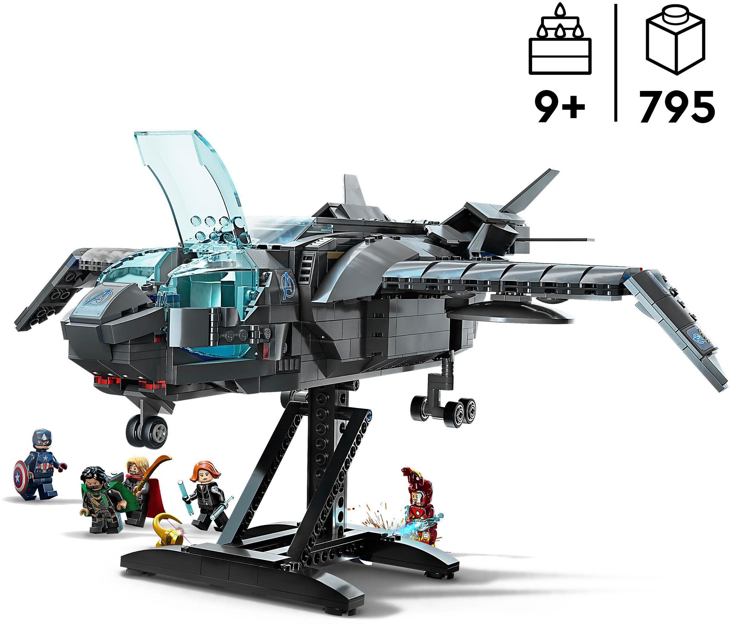 LEGO® Konstruktionsspielsteine »Der Quinjet der Avengers (76248), LEGO® Marvel«, (795 St.), Made in Europe