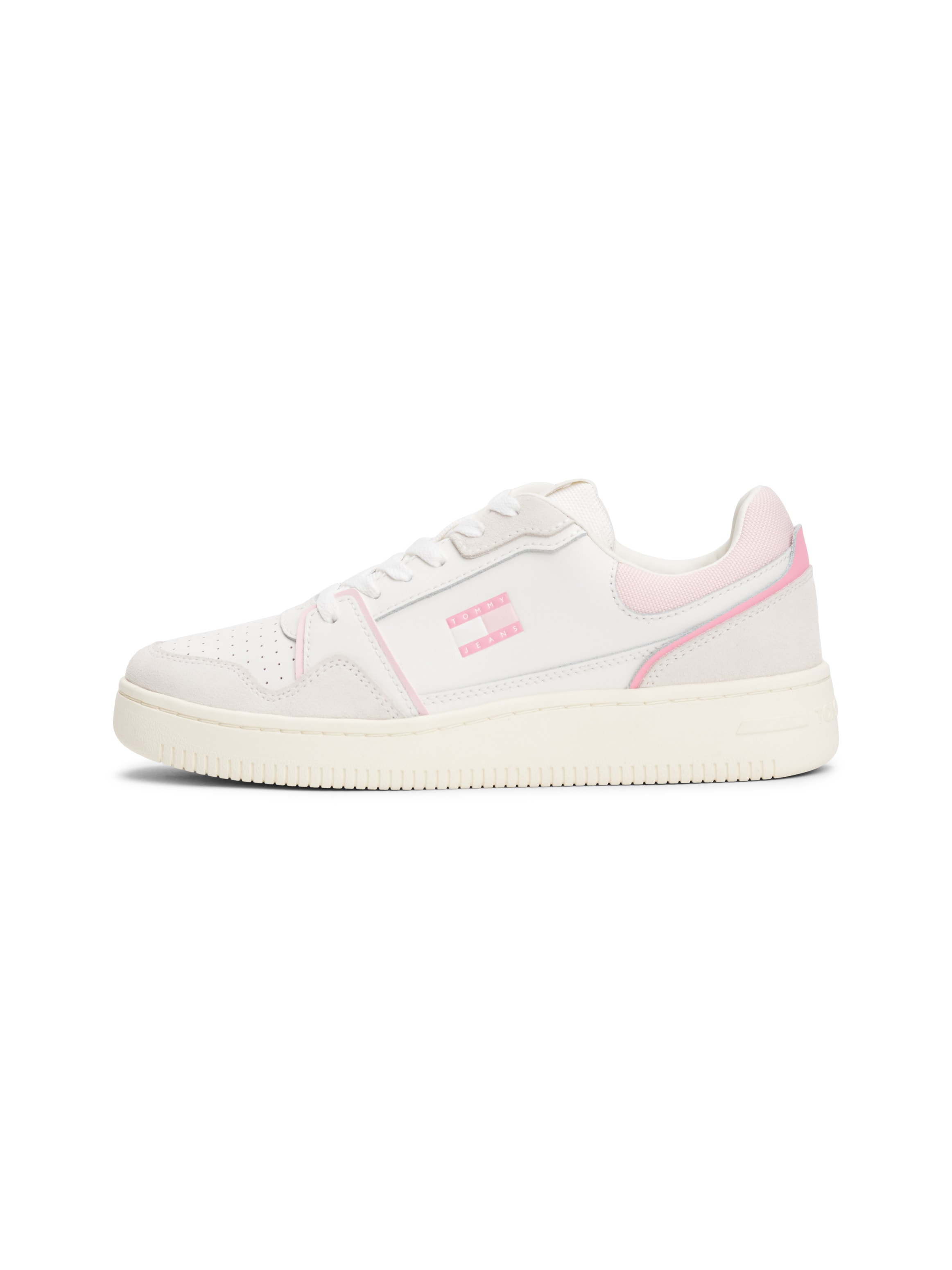 Tommy Jeans Keilsneaker »TJW RETRO BASKET SNEAKER«  , Schnürschuh, Halbschuh, Freizeitschuh mit seitlicher Logoflagge