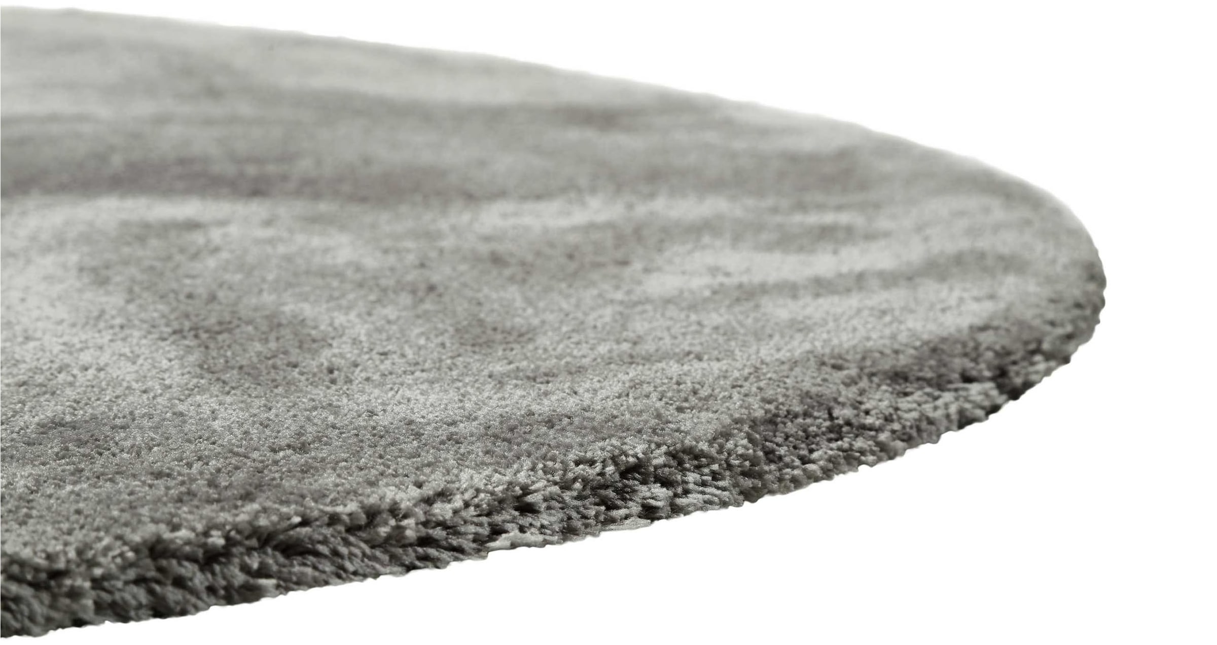 Homie Living Teppich »Pisa«, rund, 25 mm Höhe, Hochflor, Microfaser, uni, weich, Shaggy, Wohnzimmer, Schlafzimmer