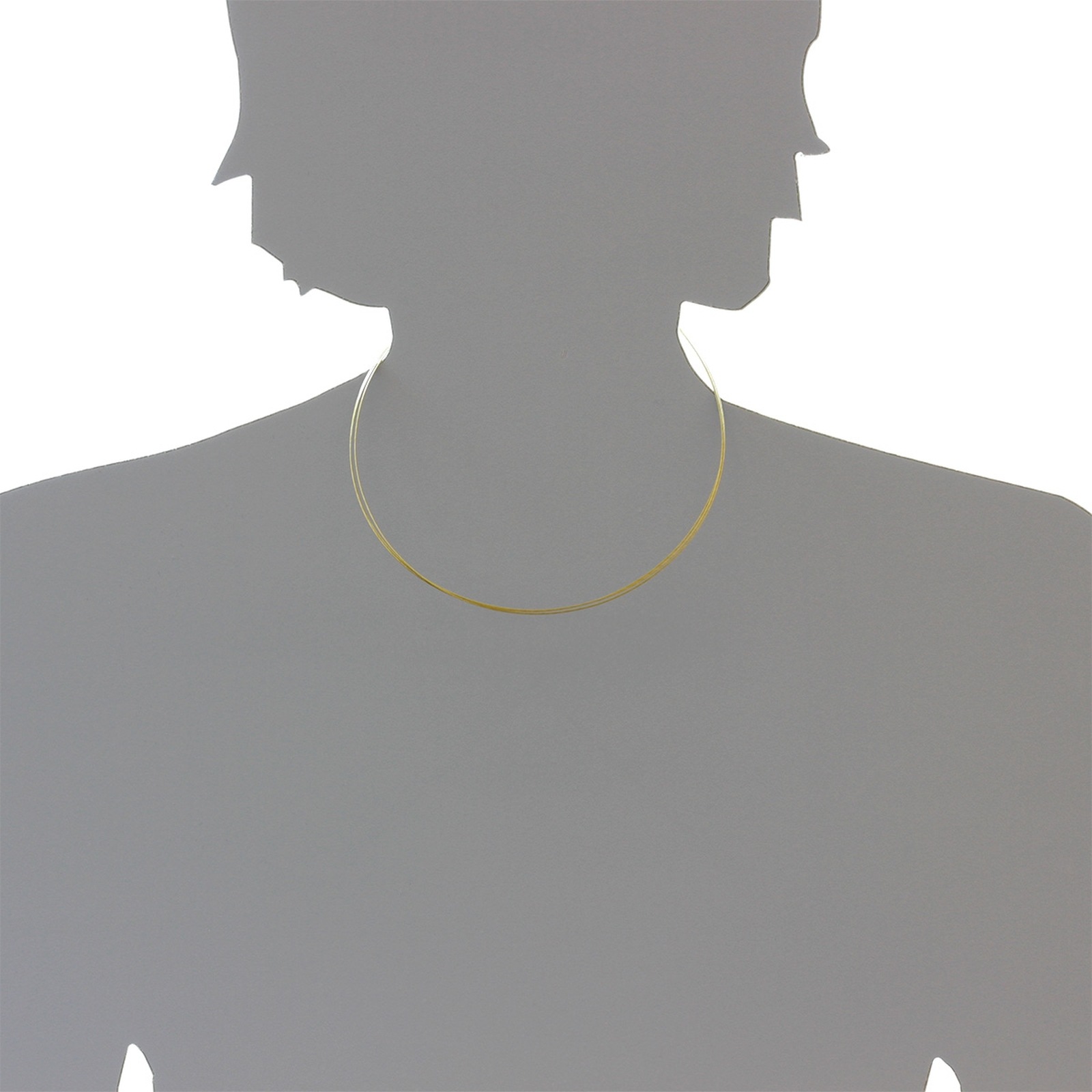 OSTSEE-SCHMUCK Halsreif »- Nyloncollier 3-reihig -goldfarben- - Edelstahl - Verschluß aus Gold 333/000«