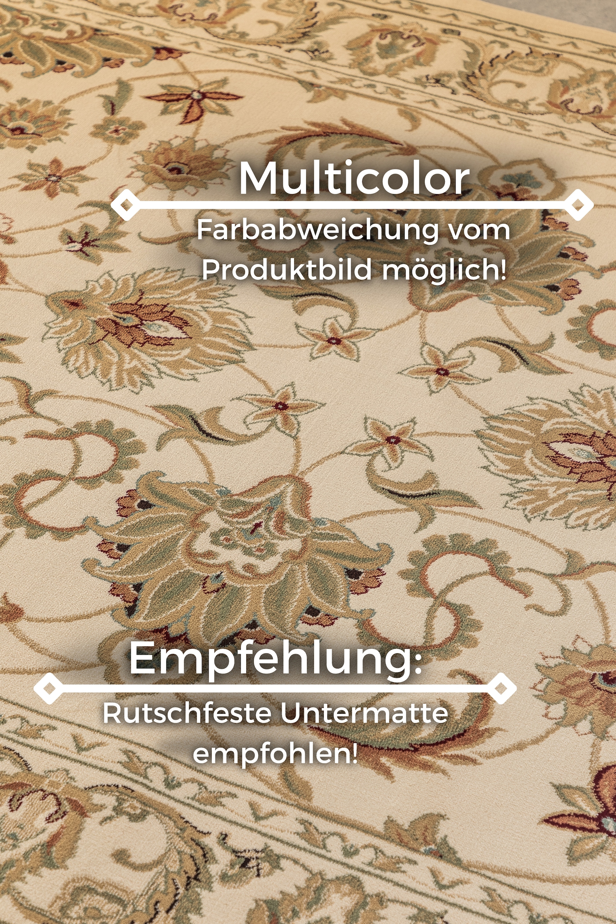 NOURISTAN Teppich »Harirud«, rechteckig, 8 mm Höhe, Orient Optik, strapazierfähig, pflegeleicht, robust