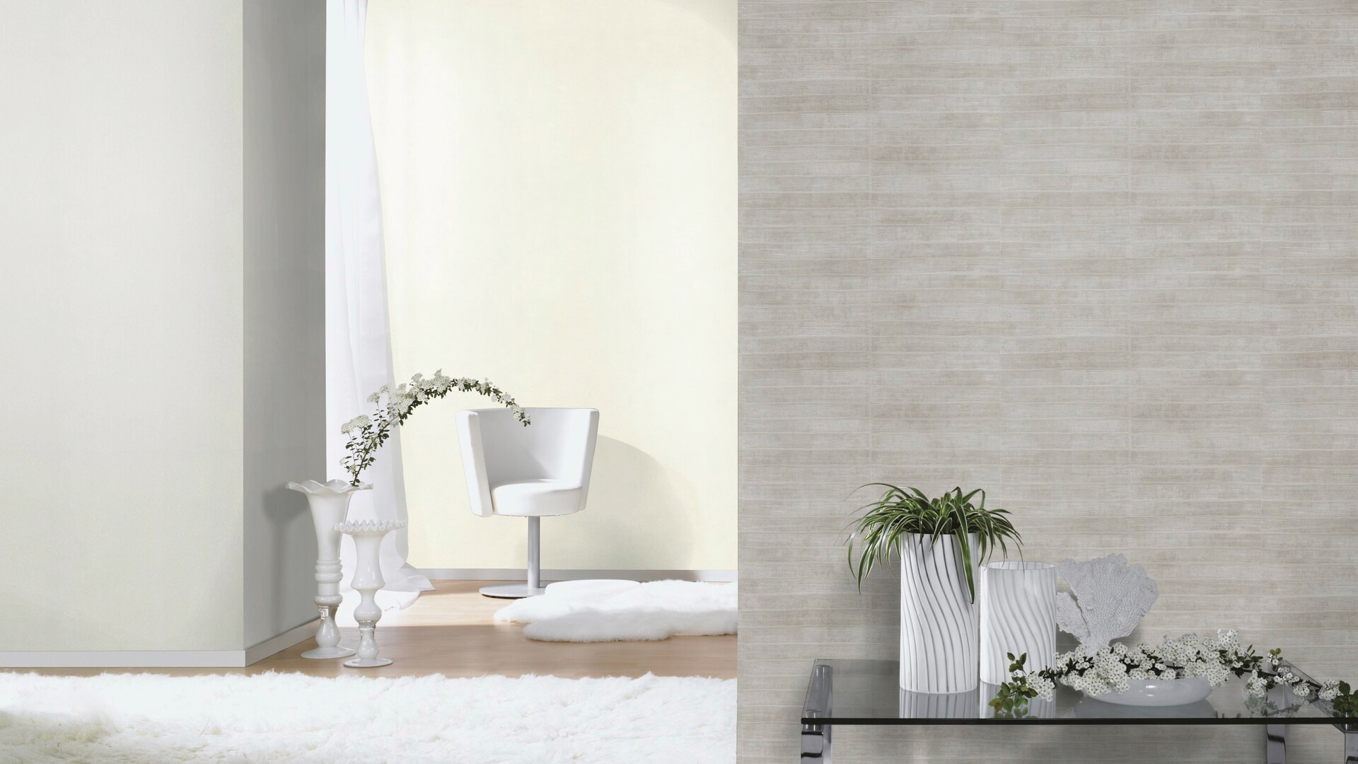 Rasch Vliestapete »Club« Lederoptik | quergestreift | unifarben mit Farbeinsatz gut lichtbeständig, hochwaschbeständig