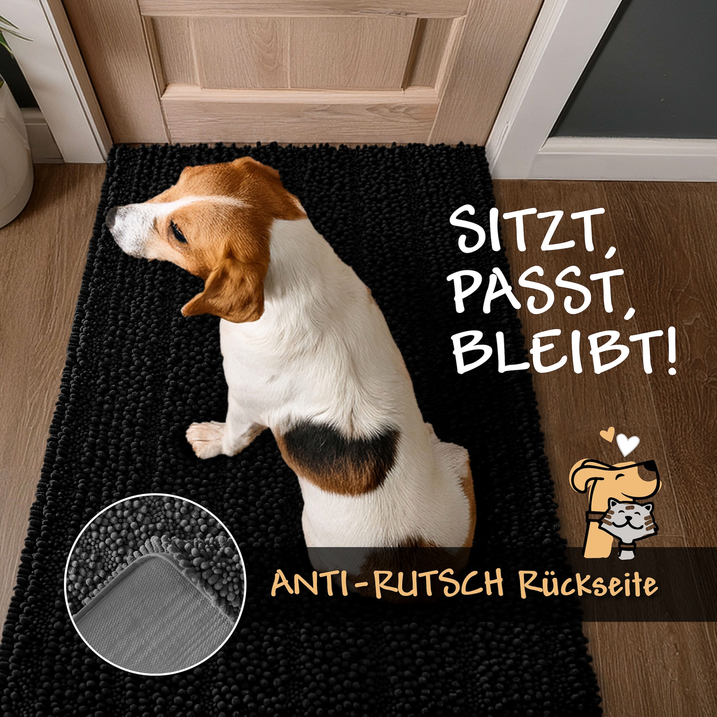 Wecon home Teppich »Cooper« rechteckig 22 mm Höhe Haustierteppich, rutschfest, waschbar, weicher Chenille Teppich