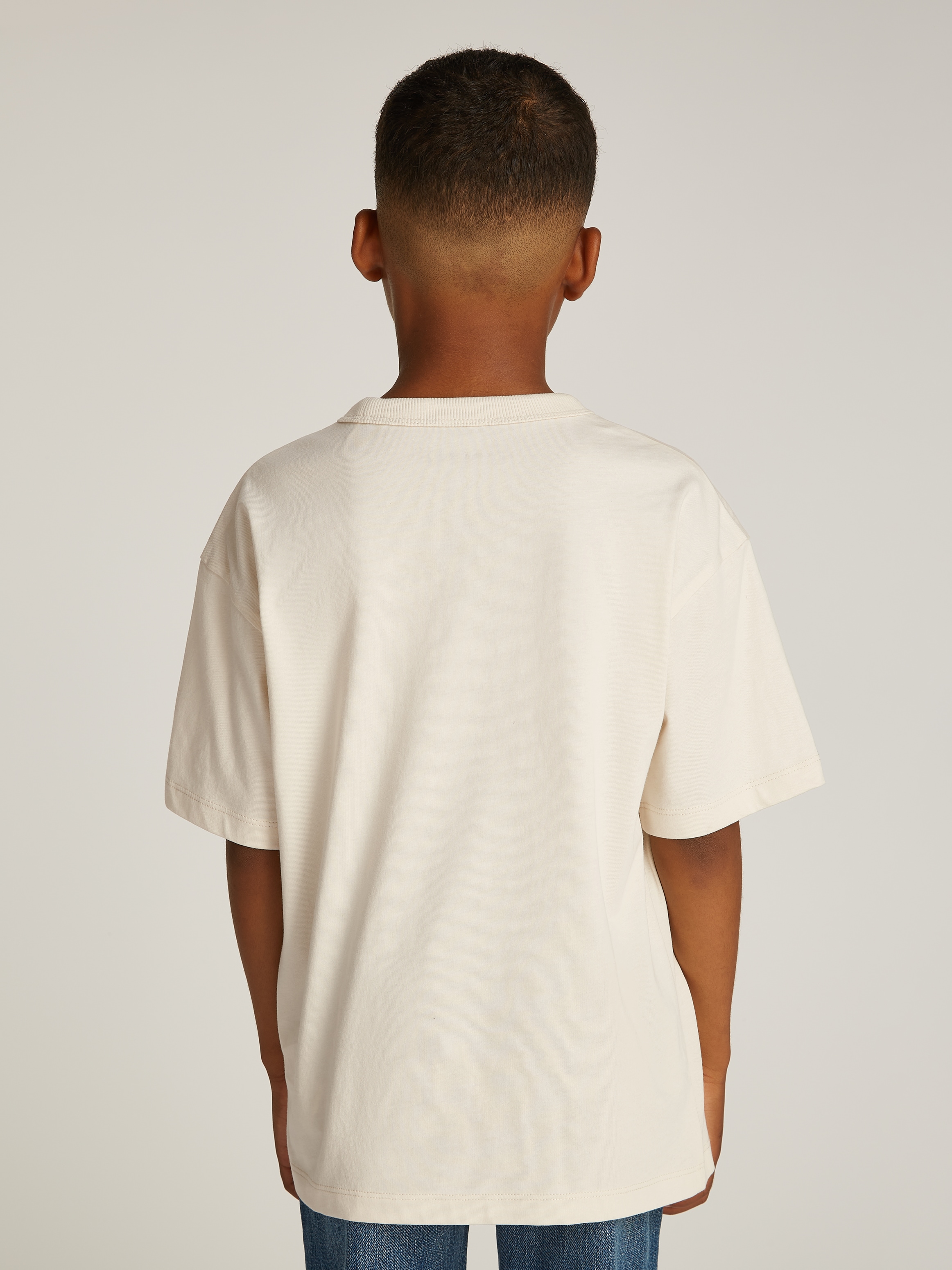 Calvin Klein Jeans Rundhalsshirt »LARGE SHIFTED CK SS T-SHIRT«, für Kinder bis 16 Jahre mit Logoprägung