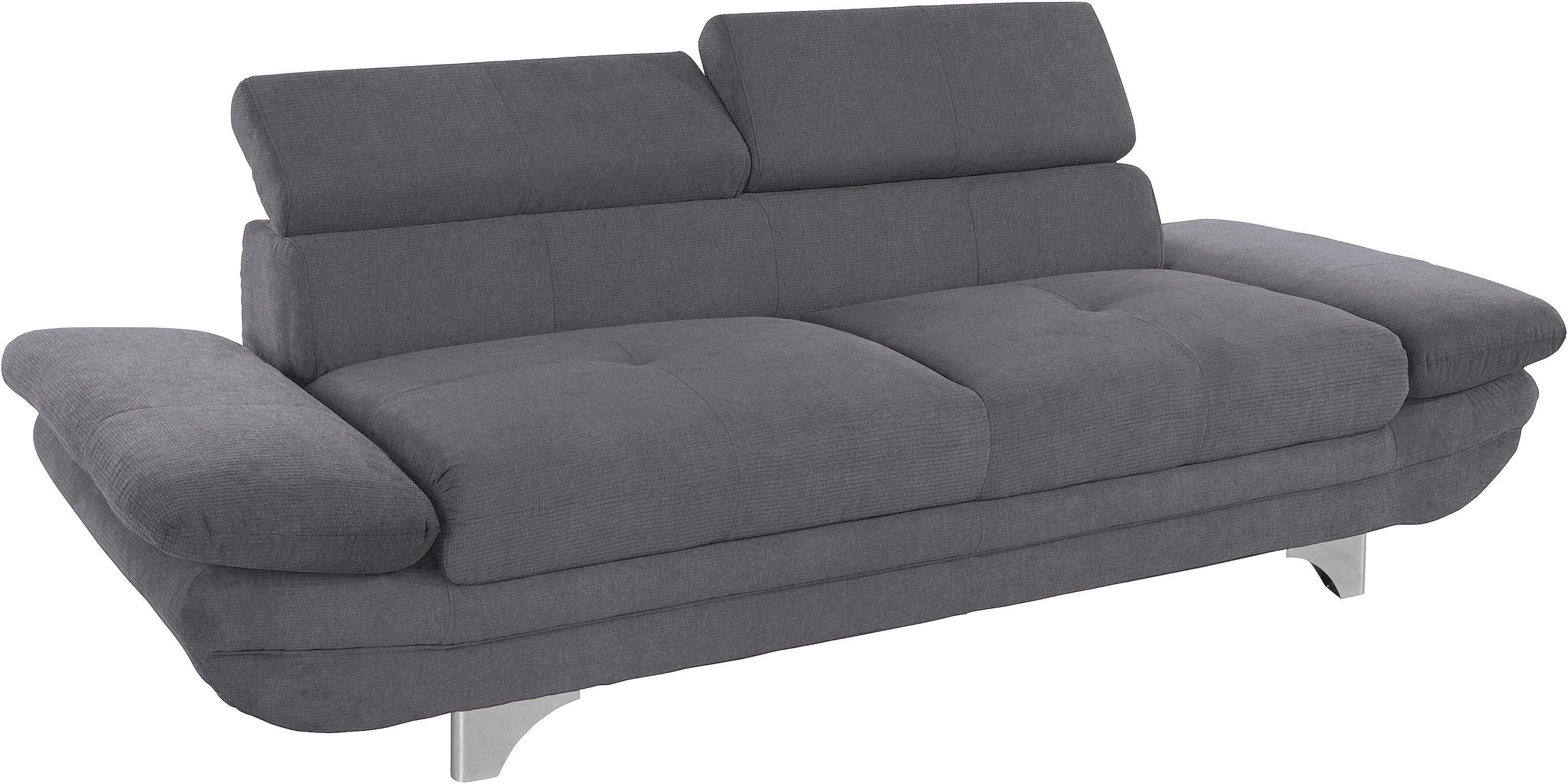 COTTA Polstergarnitur, (Set), Set: bestehend aus 3-Sitzer und Hocker, Sofa inklusive Kopf- und Armteilverstellung