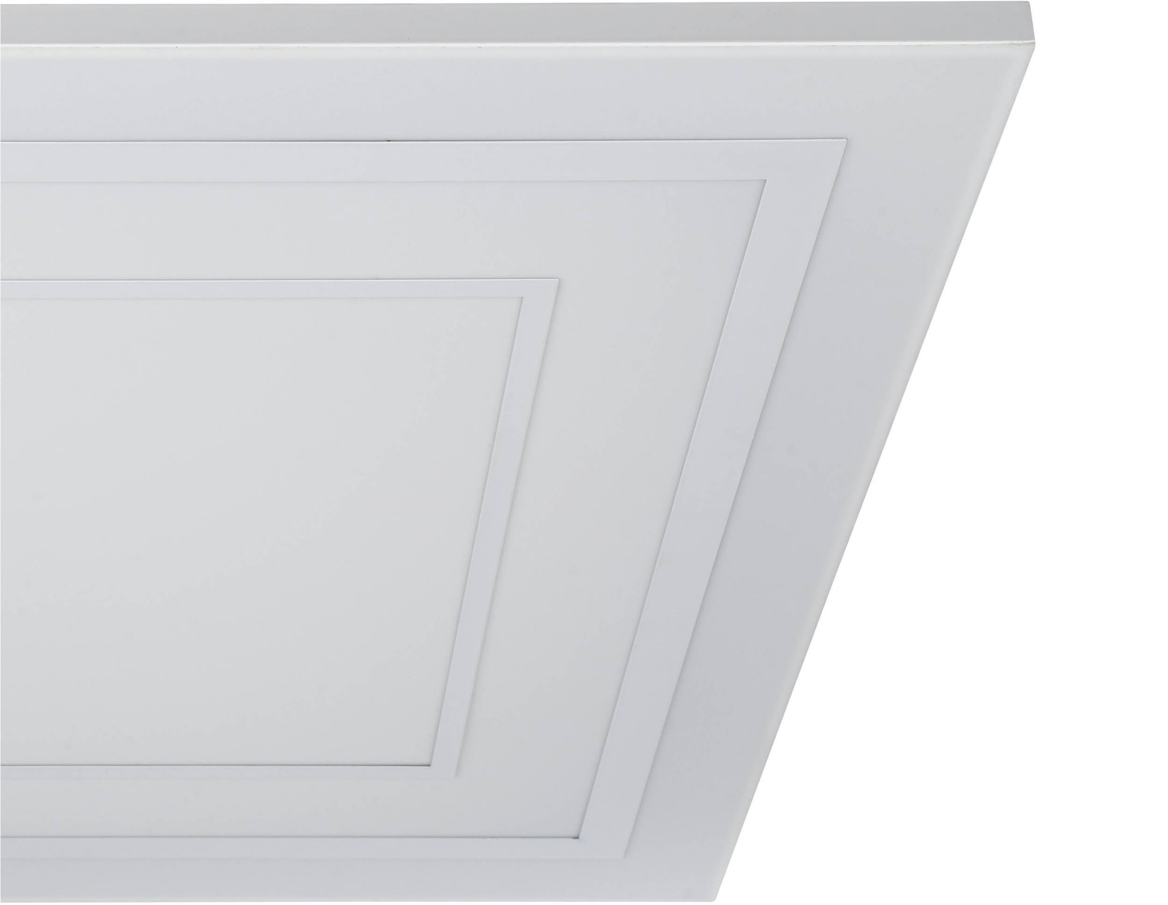 EGLO Deckenleuchte »Albarca Deckenlampe rahmenlos, inkl. Fernbedienung, Deckenleuchte« LED-Modul 1 Stk. Kaltweiß | RGB Wand-/Deckenleuchte - L58,8 x B58,8 x H6,9 cm - weiß - 29W inkl.