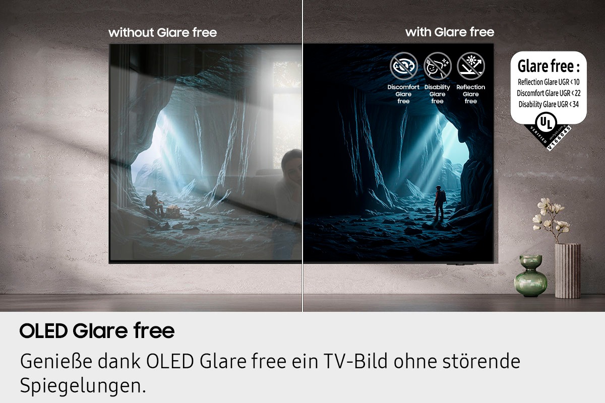 Samsung OLED-Fernseher »GQ77S95FAT«, 4K Ultra HD, Smart-TV, HDR Pro & Glare Free, Dolby Atmos & AI Sound, Gaming Hub, bis zu 165Hz