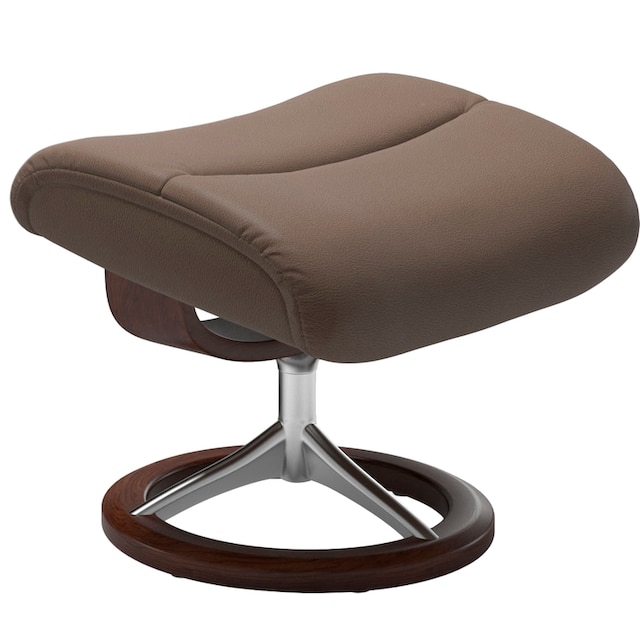 Stressless® Relaxsessel »View«, (Set, Relaxsessel mit Hocker), mit Signature  Base, Größe M,Gestell Braun bei OTTO