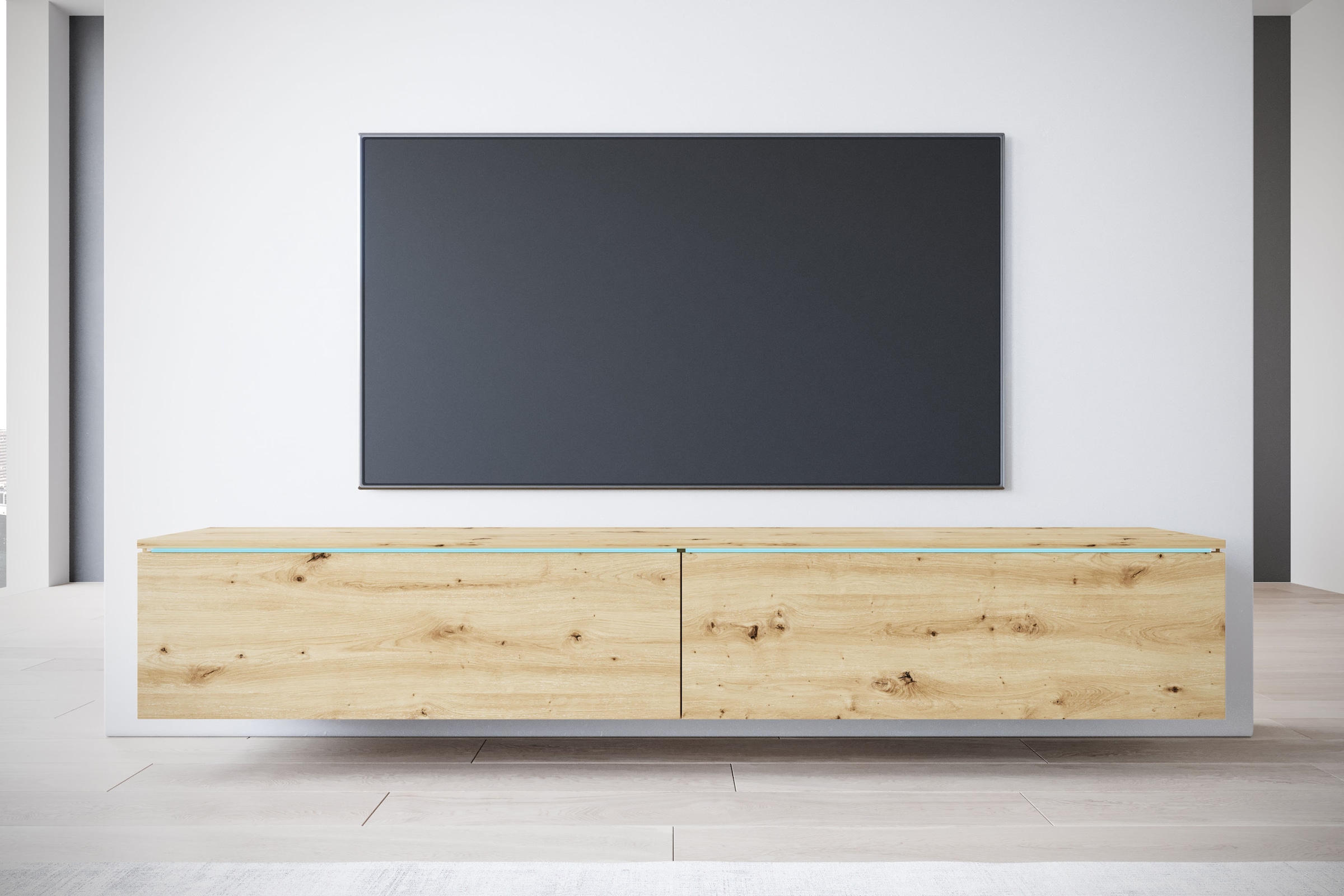 INOSIGN Lowboard »LOWBOARD VERA«, moderne grifflose TV-Board, TV-Schrank 180 cm, stehend und hängend