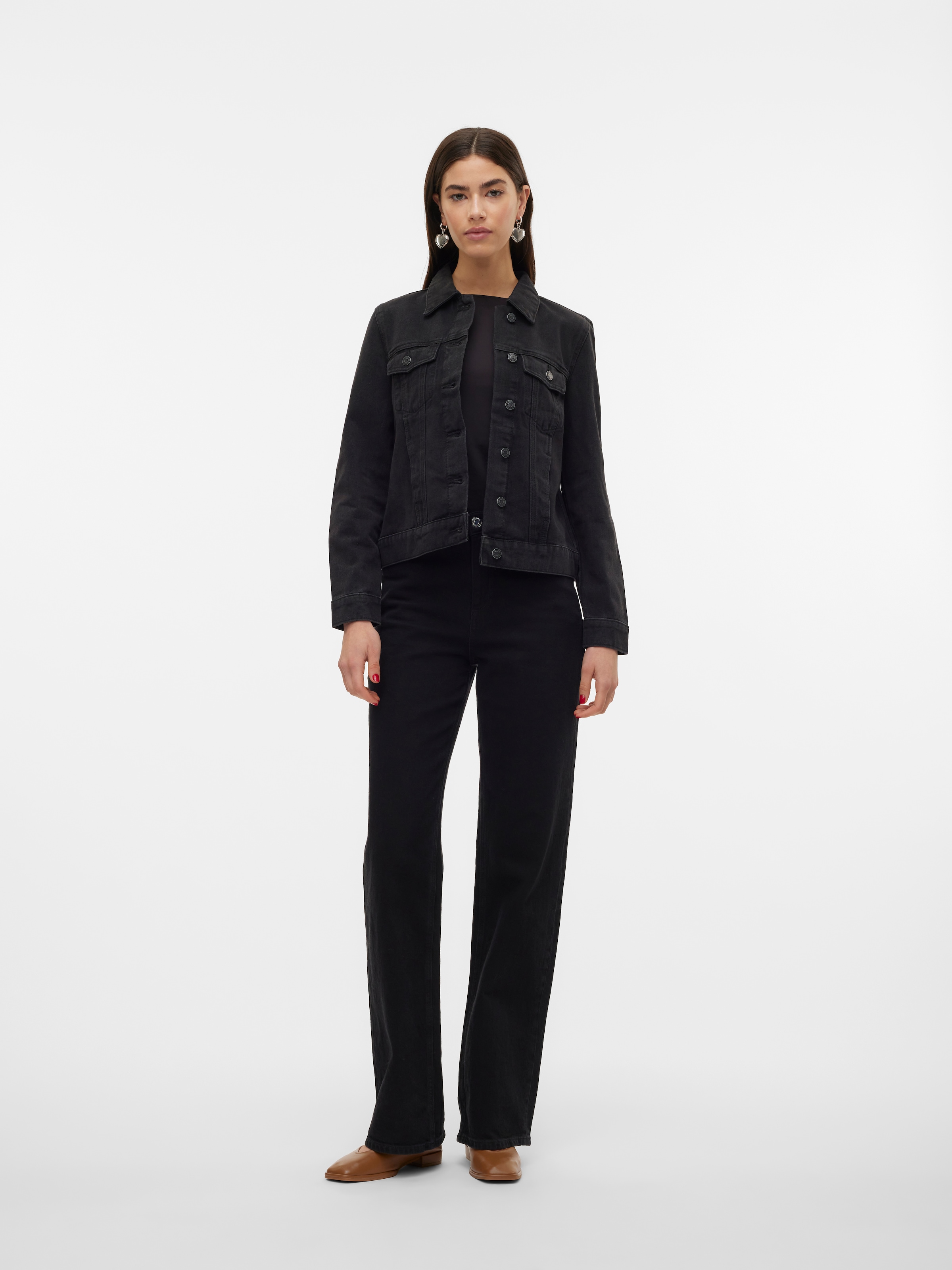 Vero Moda Jeansjacke »VMZORICA LS DENIM JACKET MIX NOOS«, mit leichten Destroyed Effekten