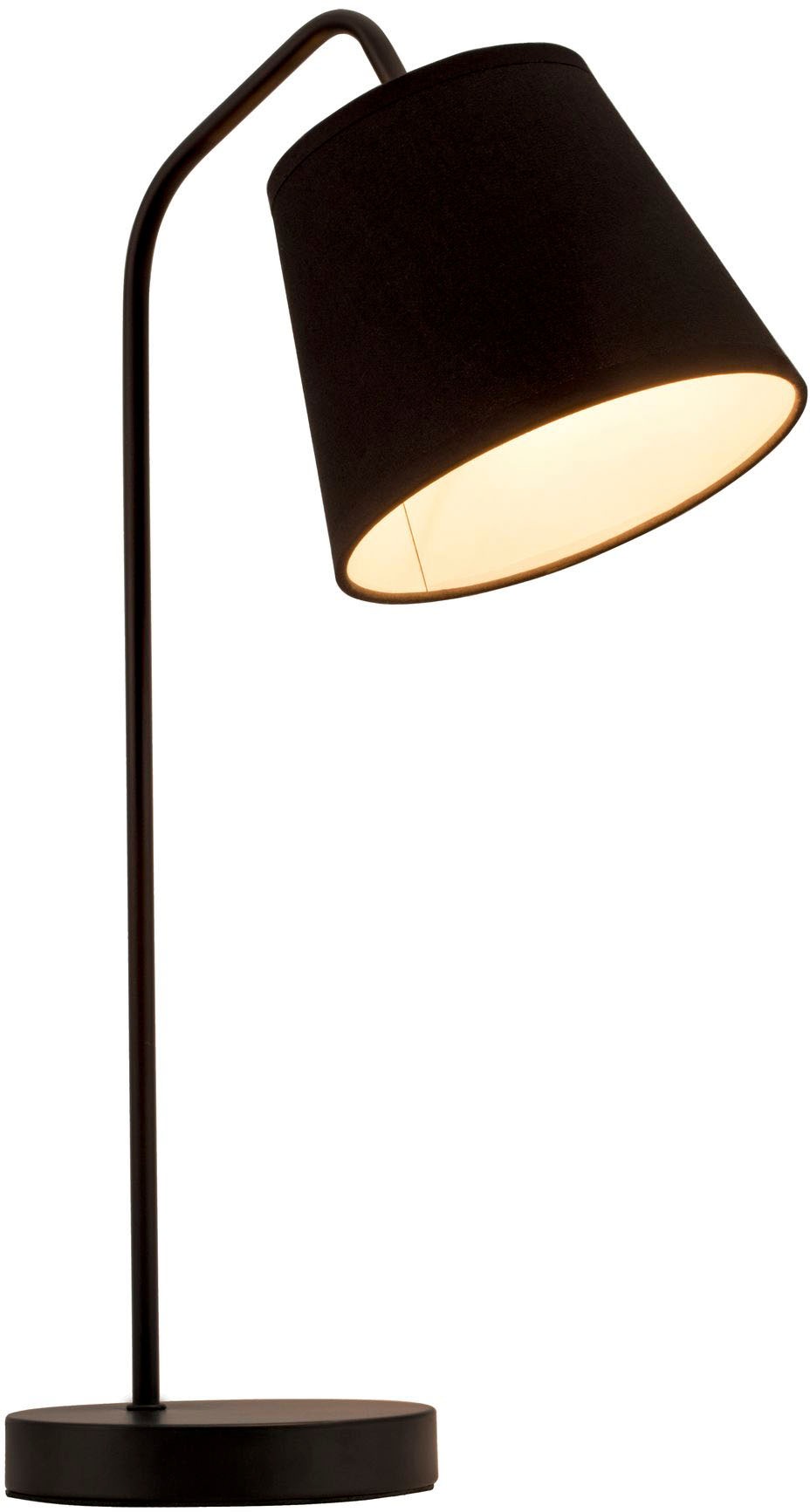 Pauleen Schreibtischlampe »True Elegance«, 1 flammig, Leuchtmittel E14 | ohne Leuchtmittel, E14, Stoffschirm Schwarz