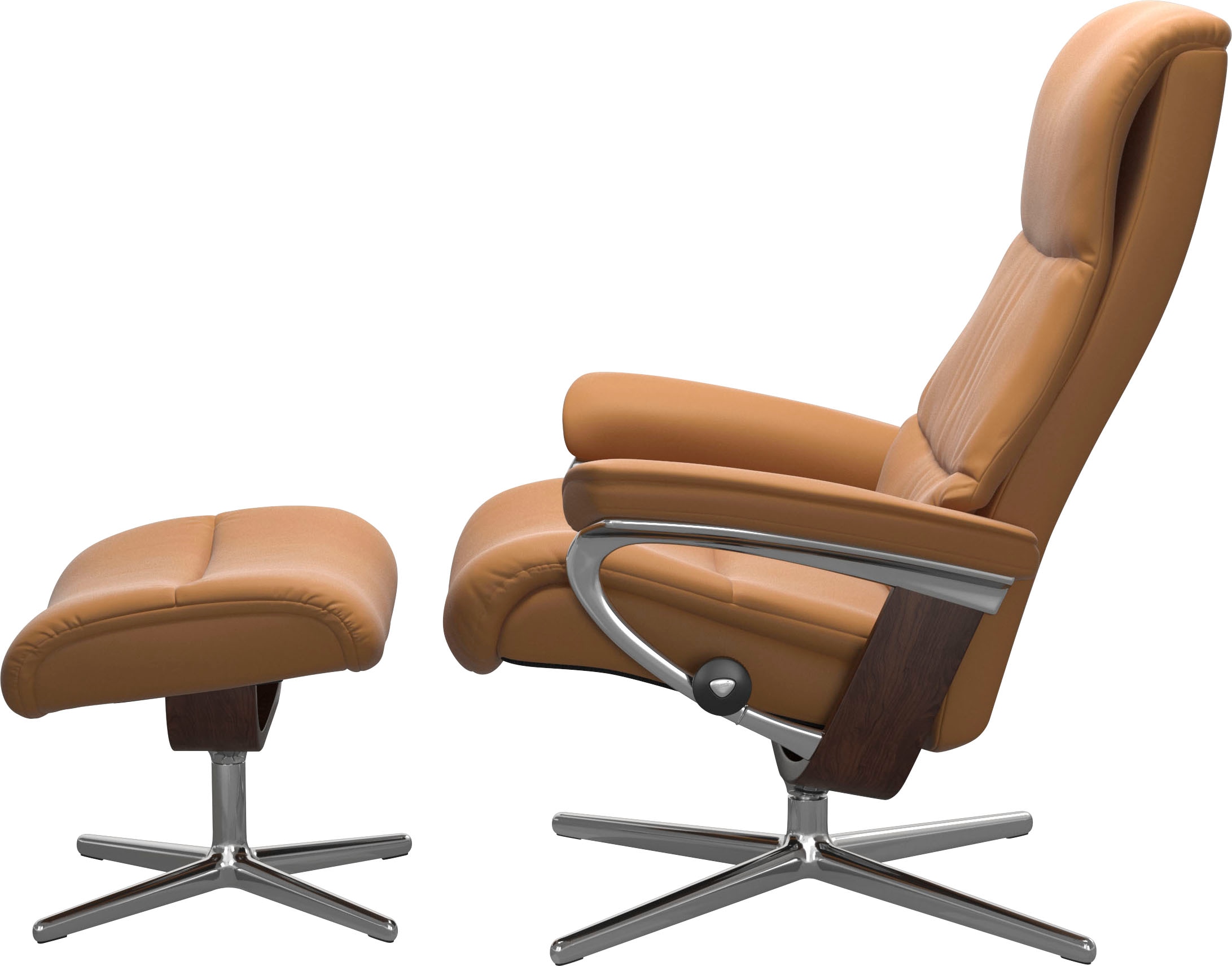 Stressless® Relaxsessel »View« mit Cross Base, Größe S, M & L, Holzakzent Braun