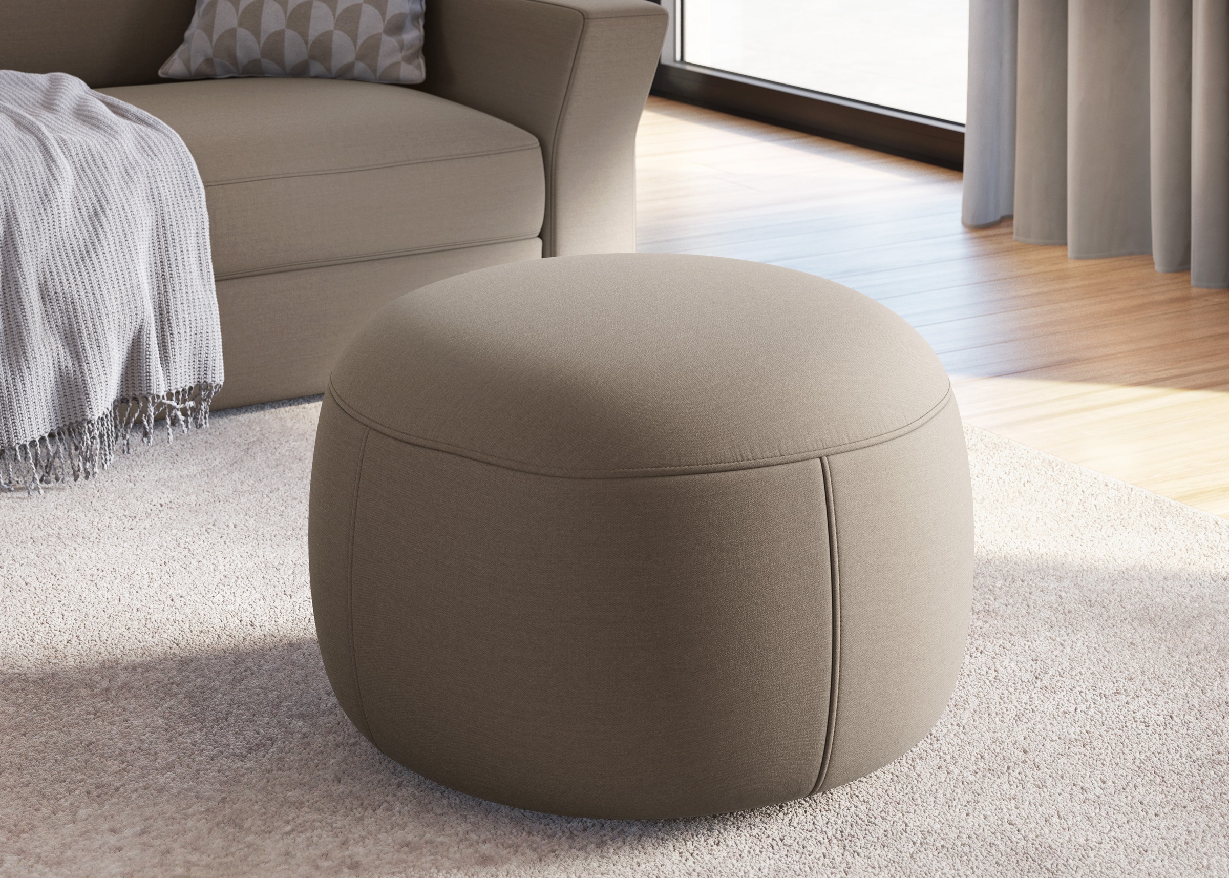 Sit&More Hocker »Cadabra« Rundhocker in grau, Größe B/H/T: 64 cm