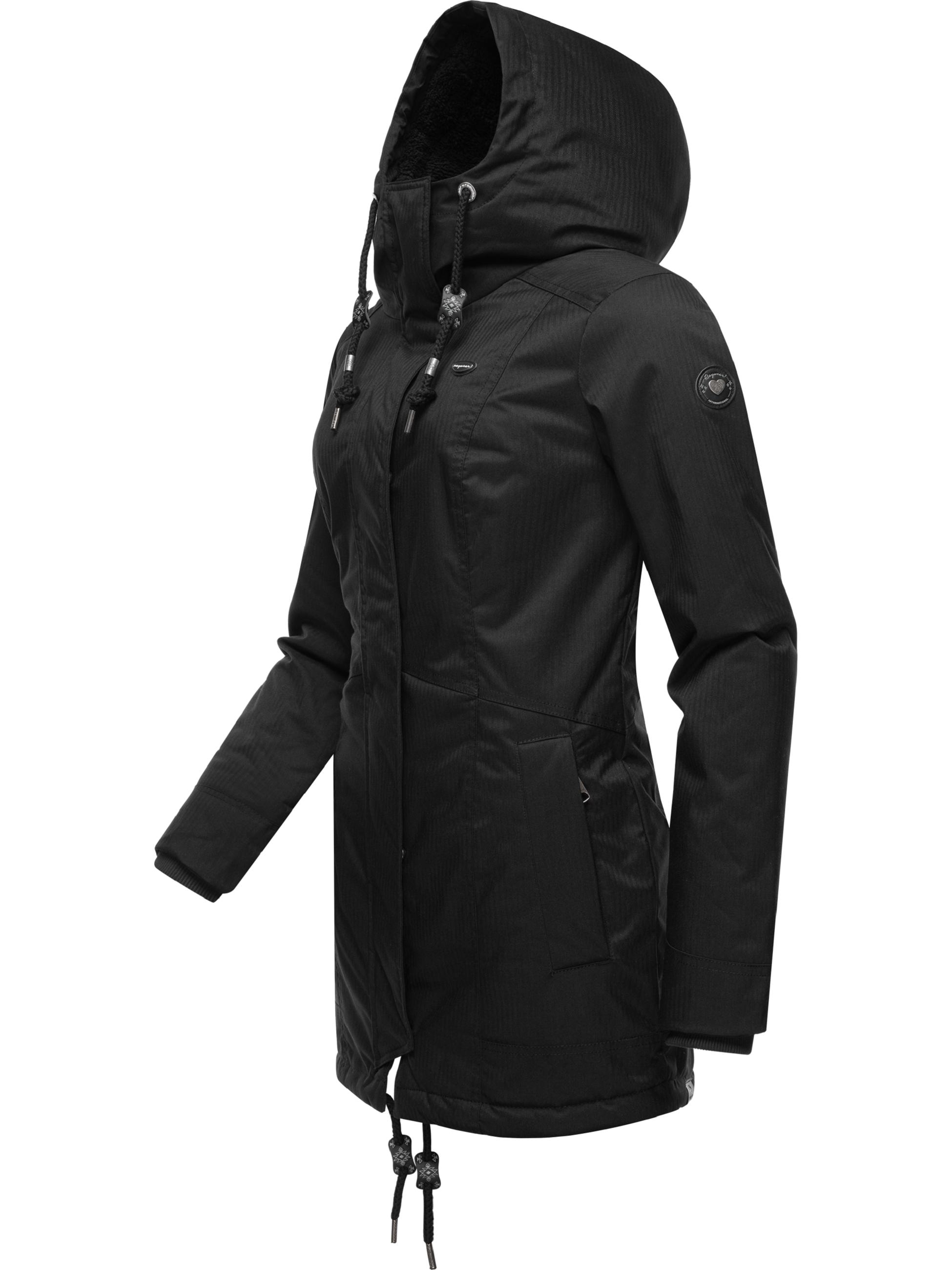 Ragwear Wintermantel »Winterjacke Tunned«, stylischer Winterparka mit Teddyfell Innenfutter