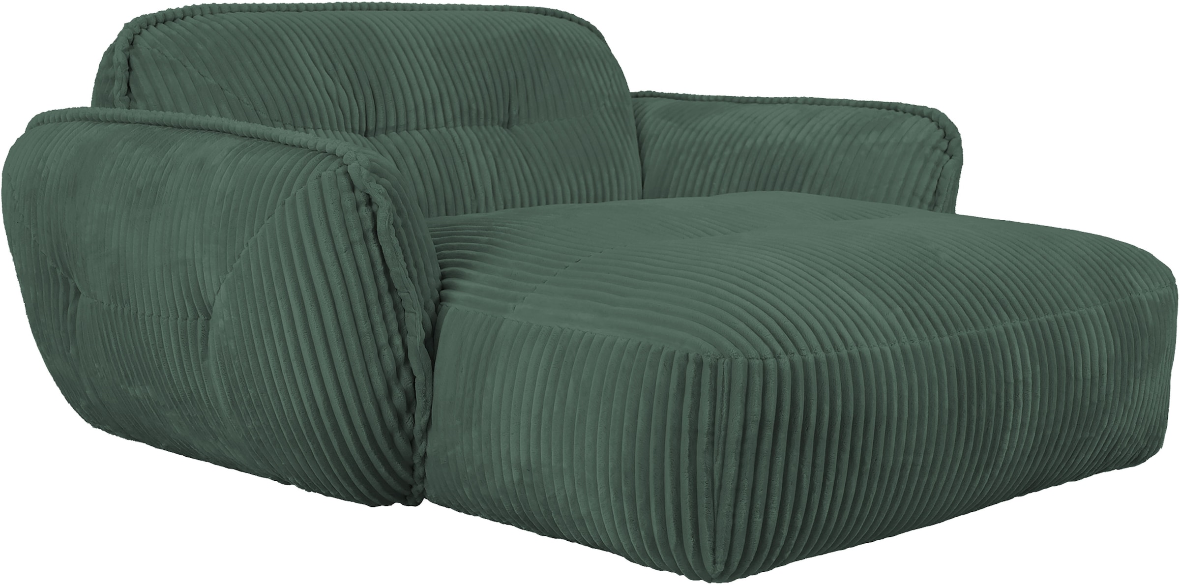 TRENDMANUFAKTUR Chaiselongue »Be Fluffy, mit Rundumbezug, Loveseat mit moderner breiter Kedernaht« mit softem Sitzkomfort, in hochwertigem Breitcord mit weicher Haptik