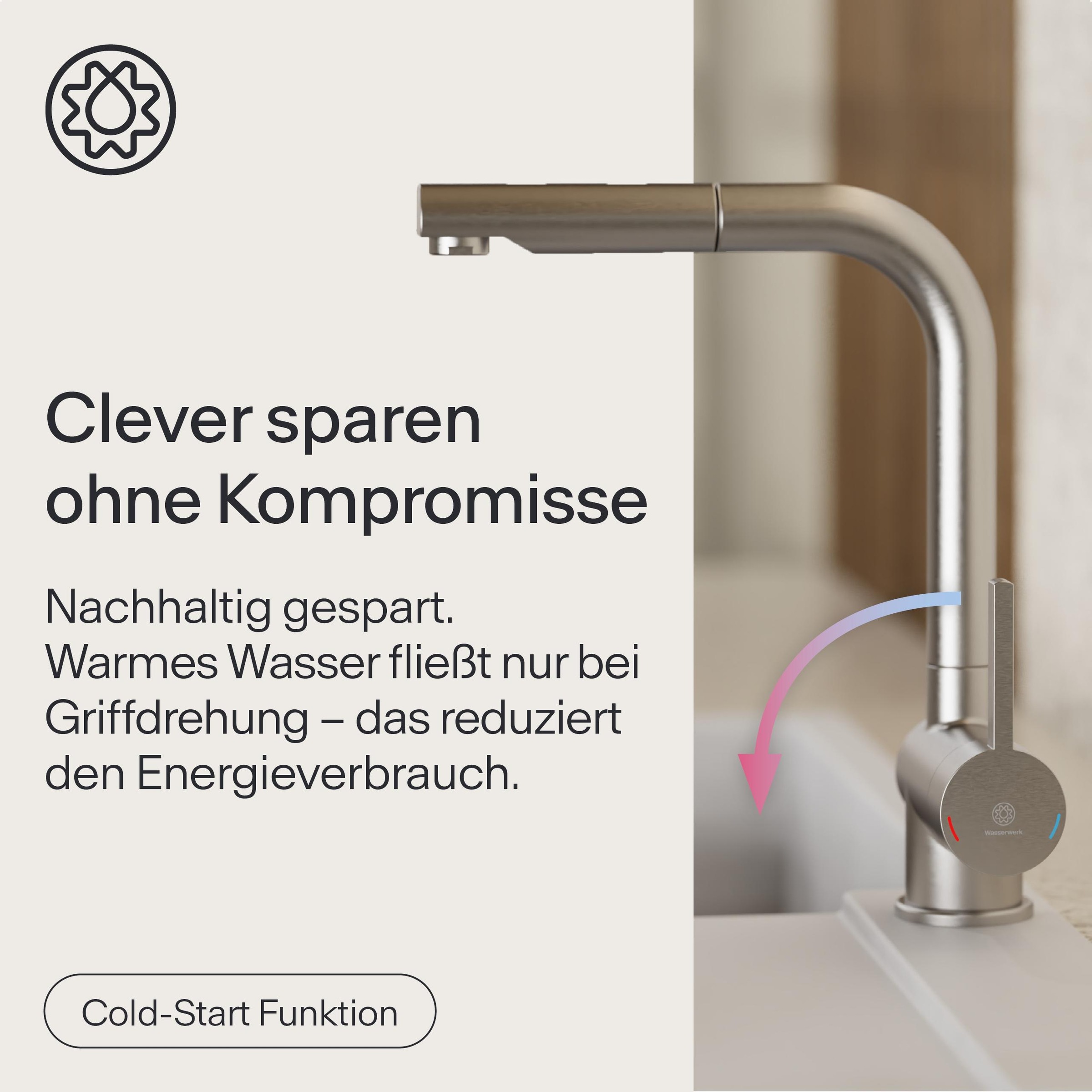 WASSERWERK Spültischarmatur »WK 4, Wasserhahn, Küche, Einhebelmischer«