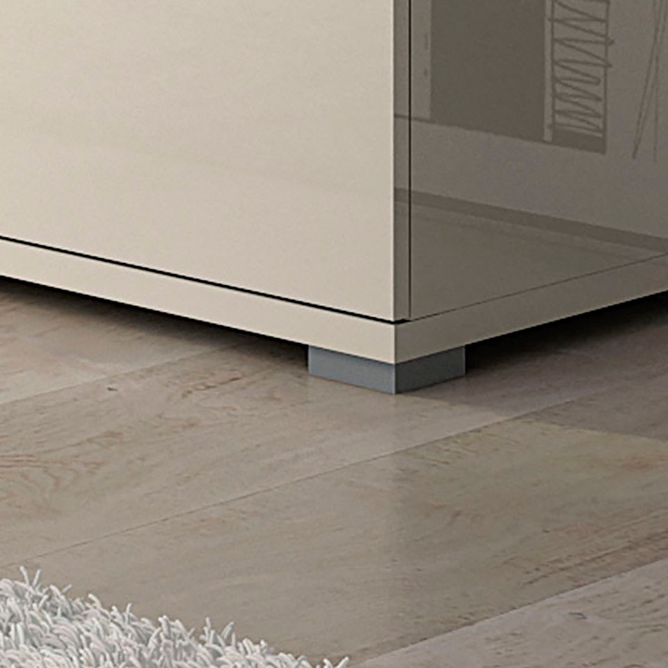 Places of Style Highboard »Piano Vitrine«, UV lackiert, Soft-Close Funktion