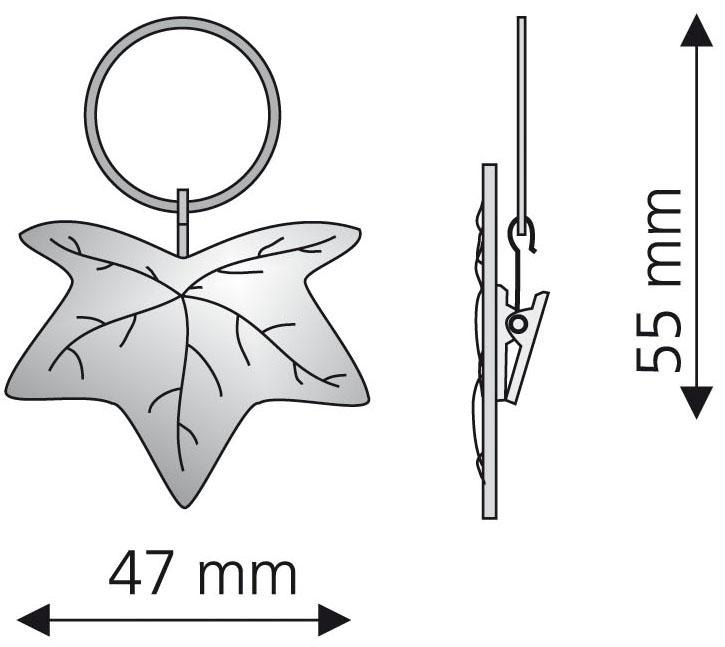 Liedeco Gardinenring »Blatt« für Gardinenstangen Ø 16 mm